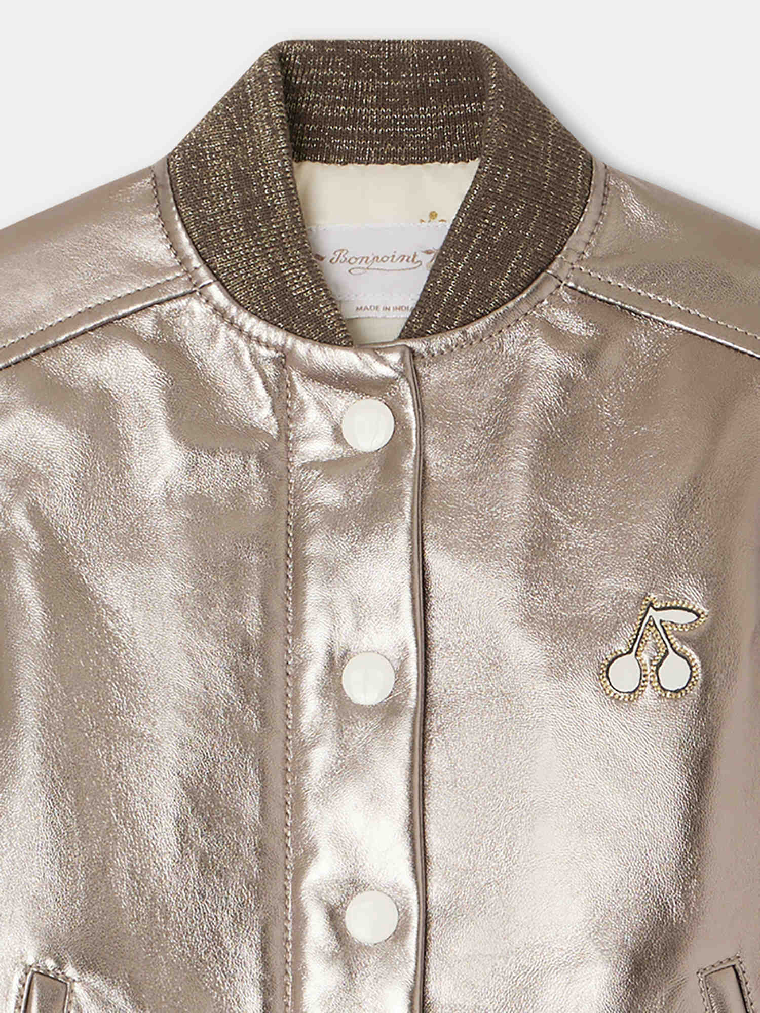 Girls Silver Logo Jacket