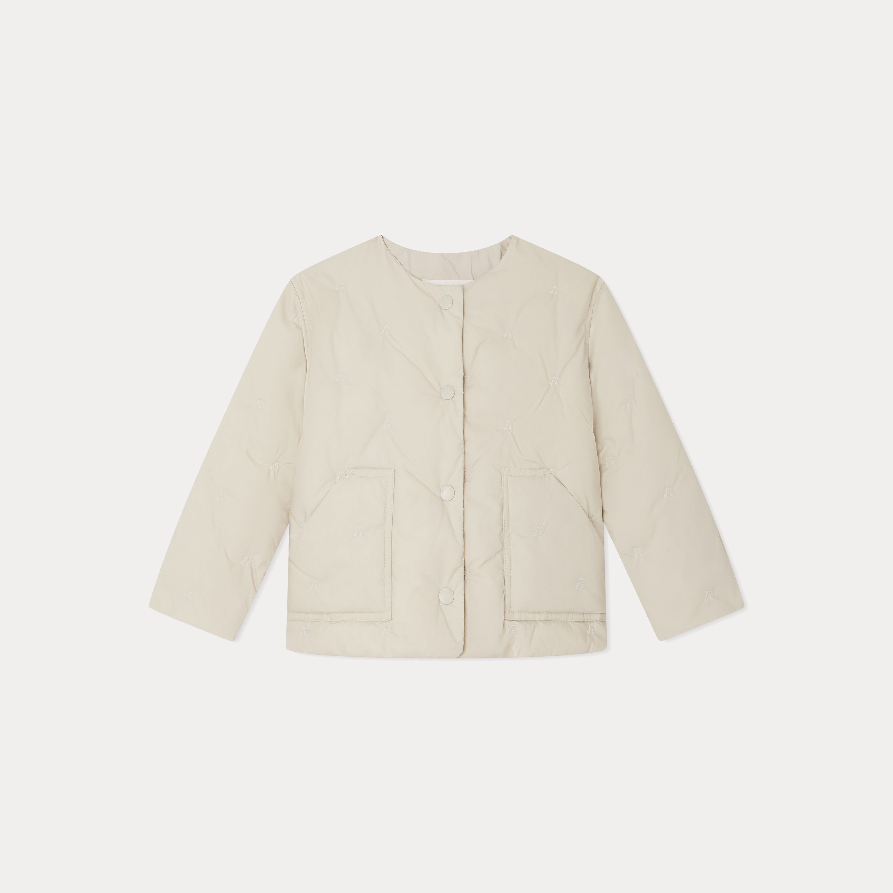 Girls White Padded Jacket