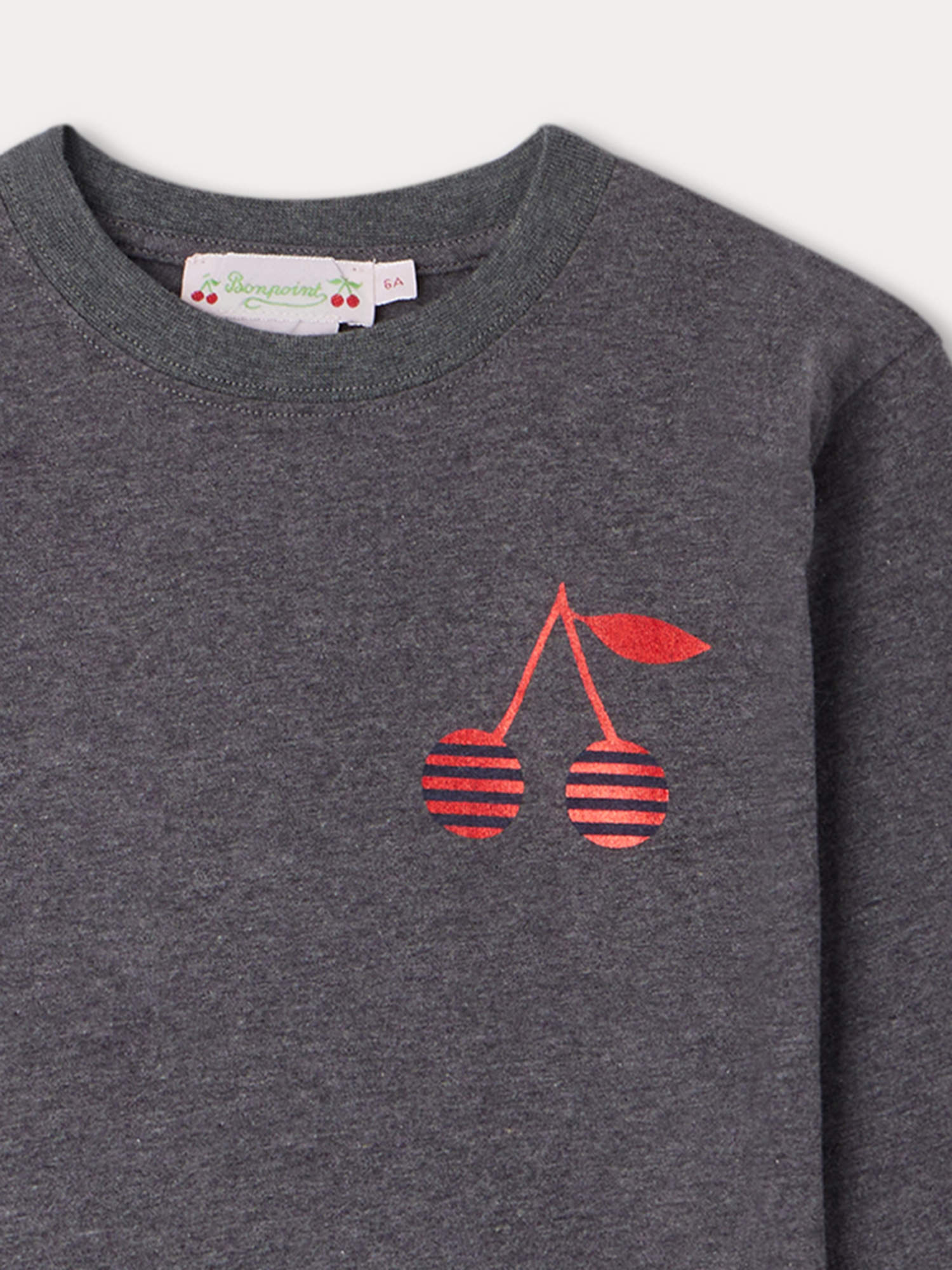 Girls Grey Logo Cotton T-Shirt
