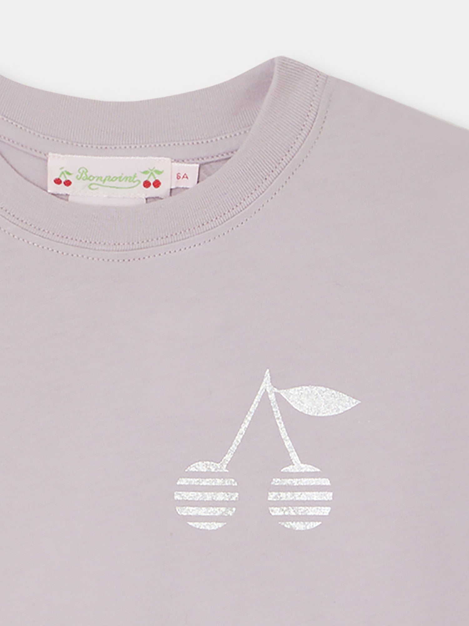 Girls Light Purple Logo Cotton T-Shirt
