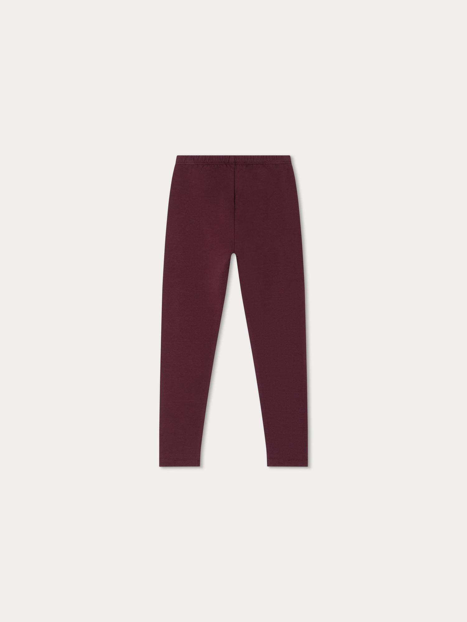 Girls Wine Red Cotton Leggings