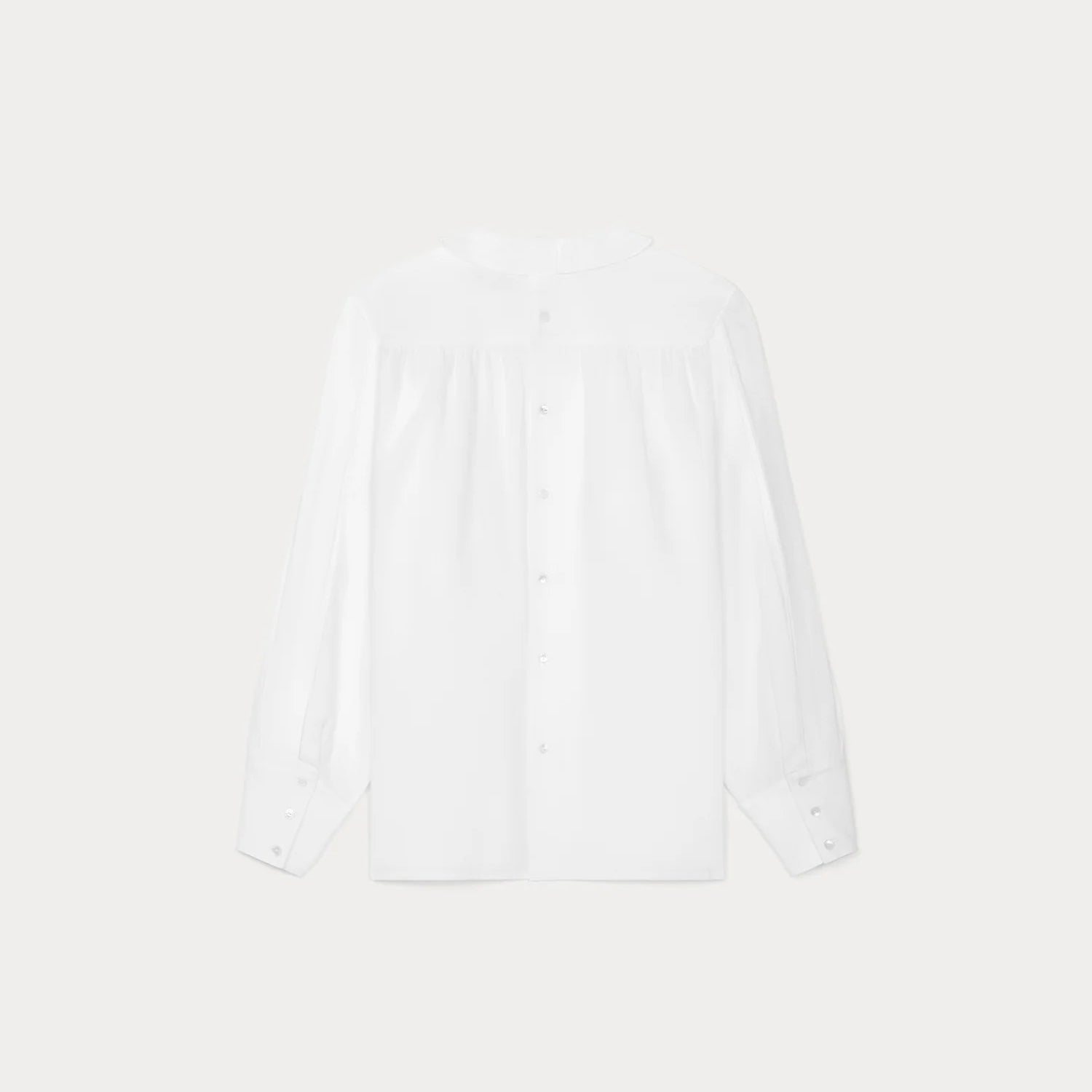 Girls White Cotton Shirt