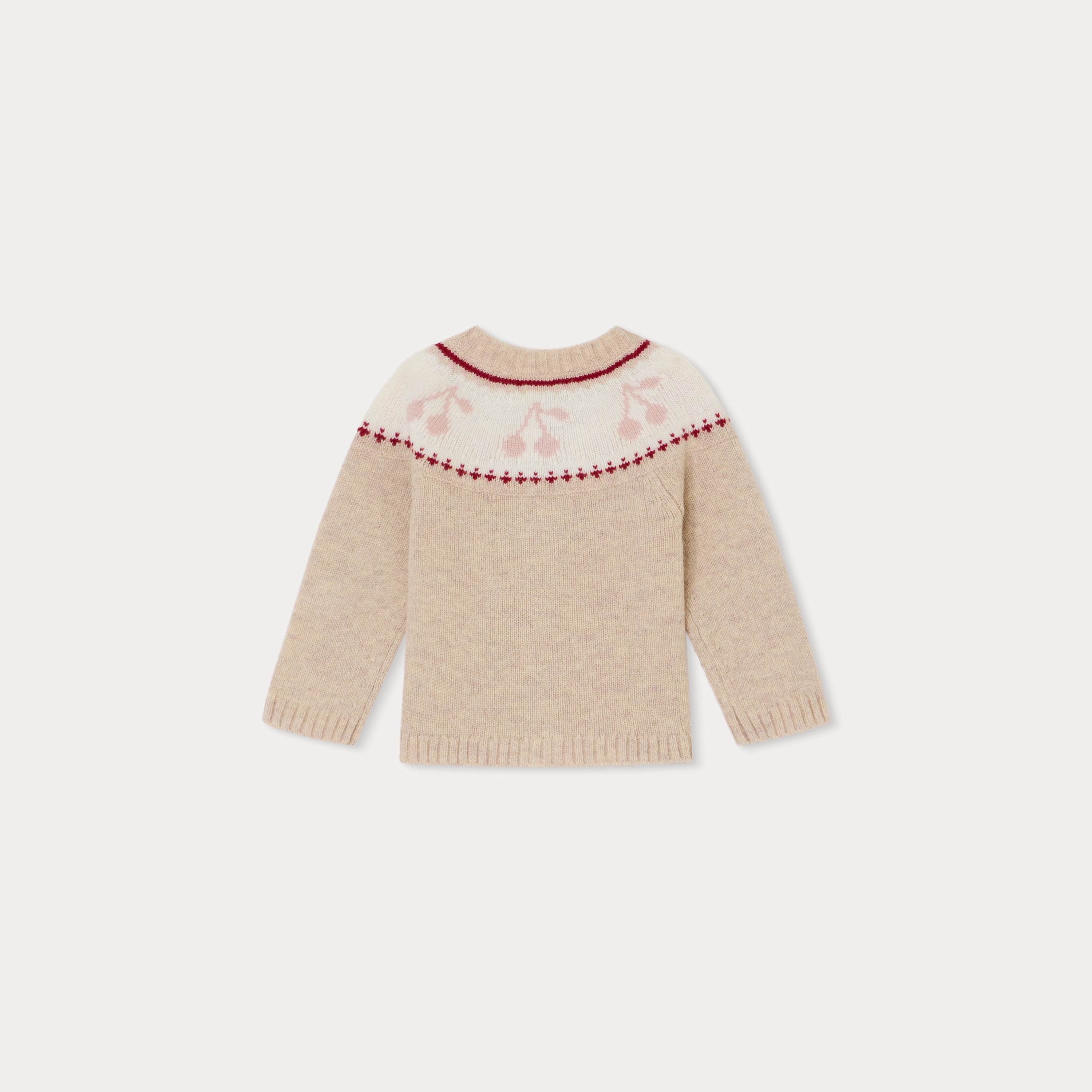 Baby Girls Beige Wool Cardigan