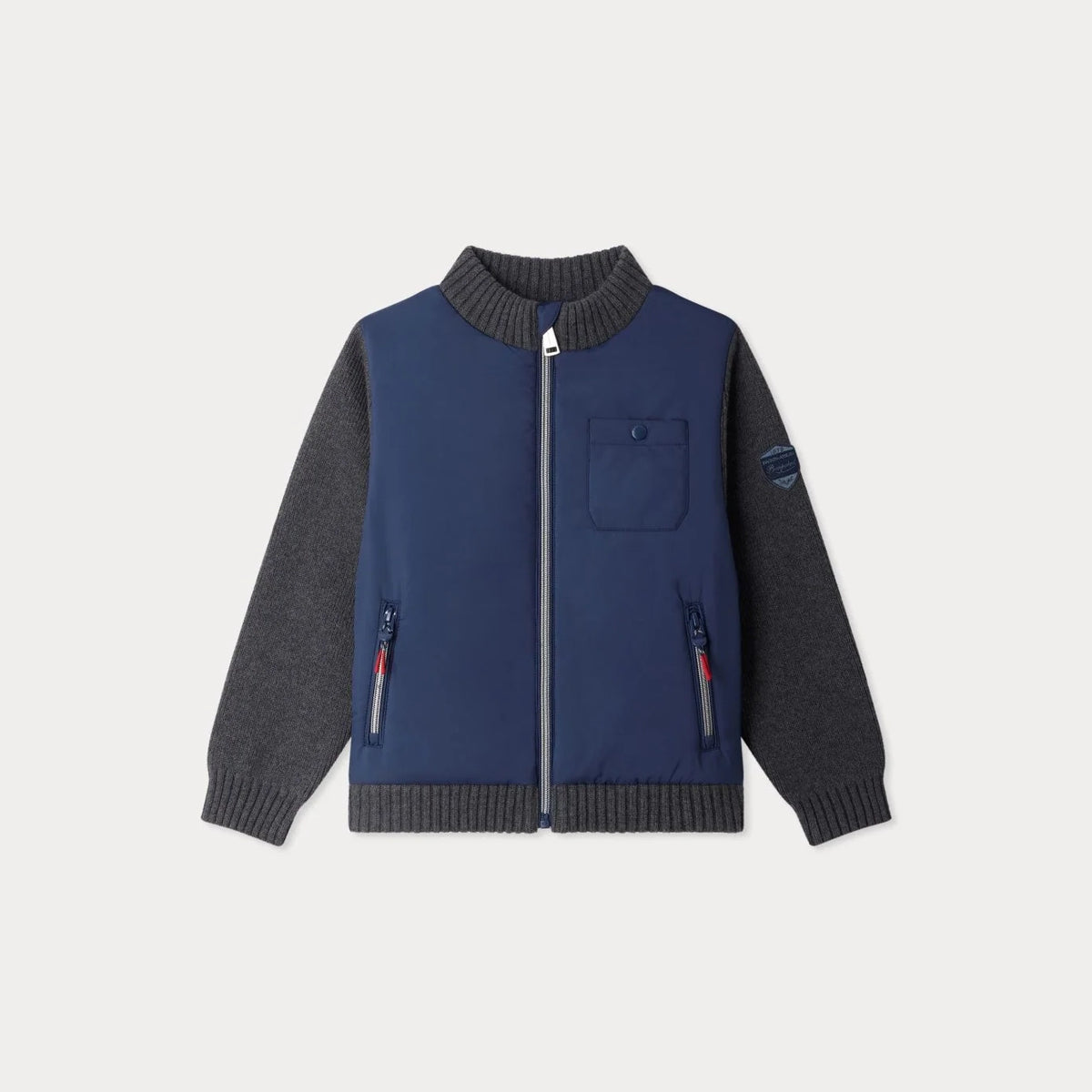 Boys Navy Zip-Up Jacket