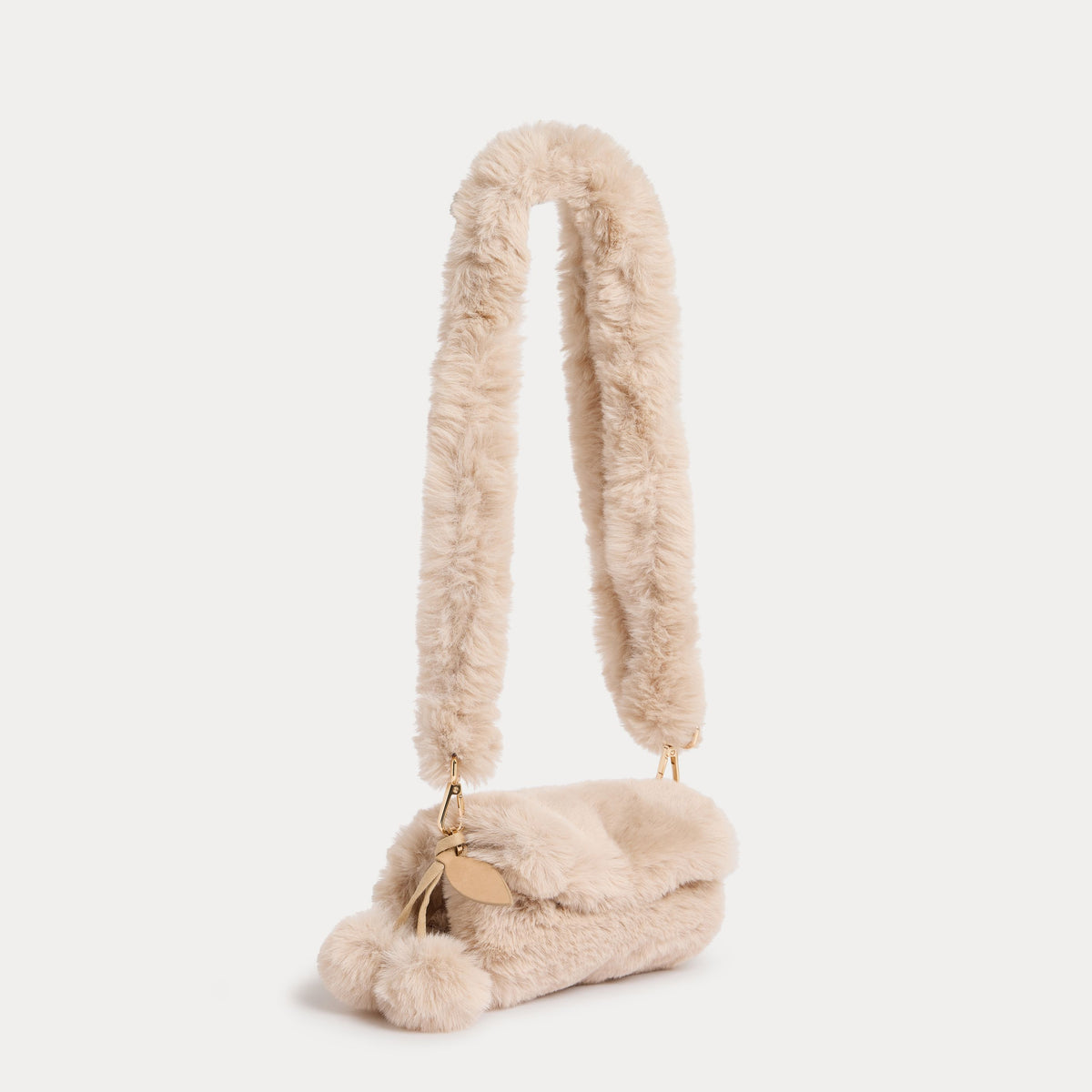 Girls Beige Faux Fur Hand Warmer(16 x 12 cm)