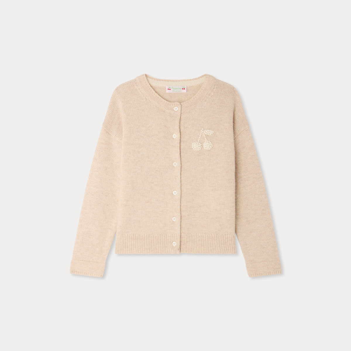 Girls Beige Cashmere Cardigan