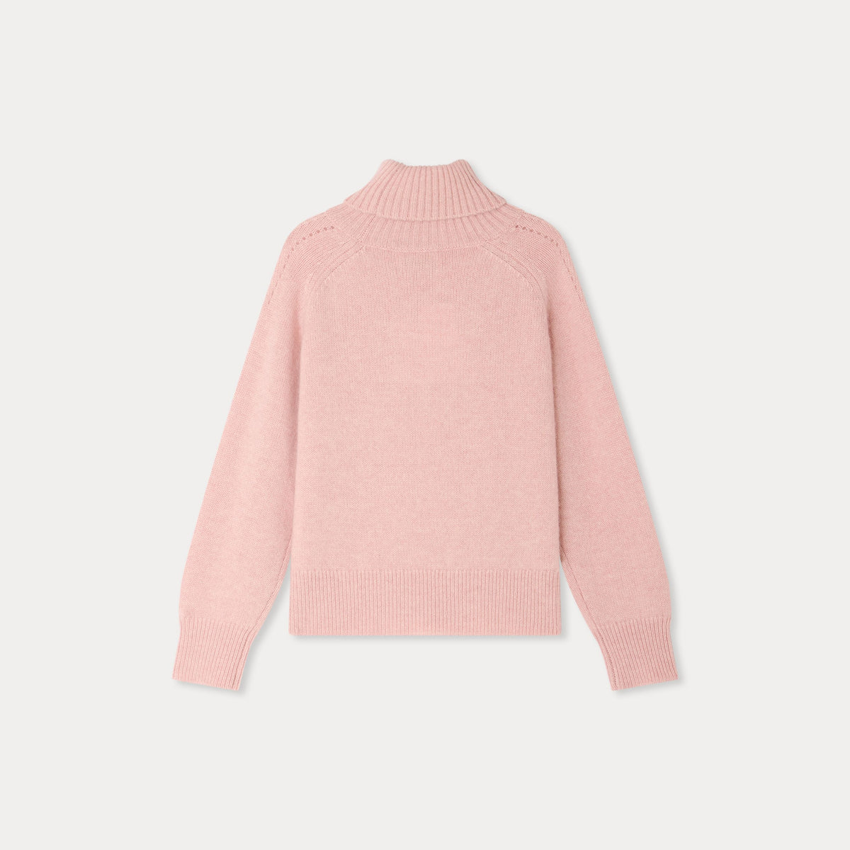 Pull à col roulé en laine rose pour filles