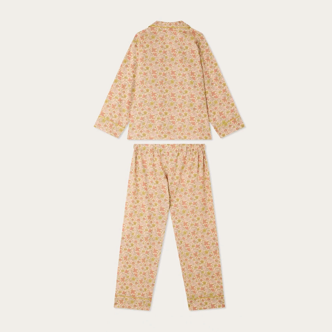 Ensemble de Nuit en Coton Rose Fleuri pour Filles