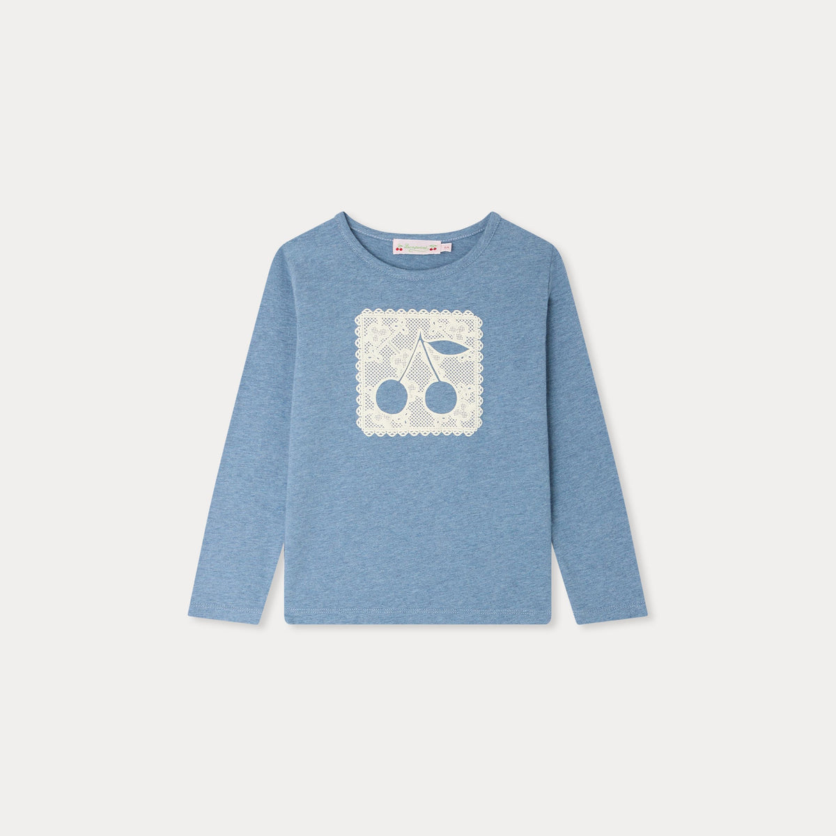 Girls Blue Logo Cotton T-Shirt