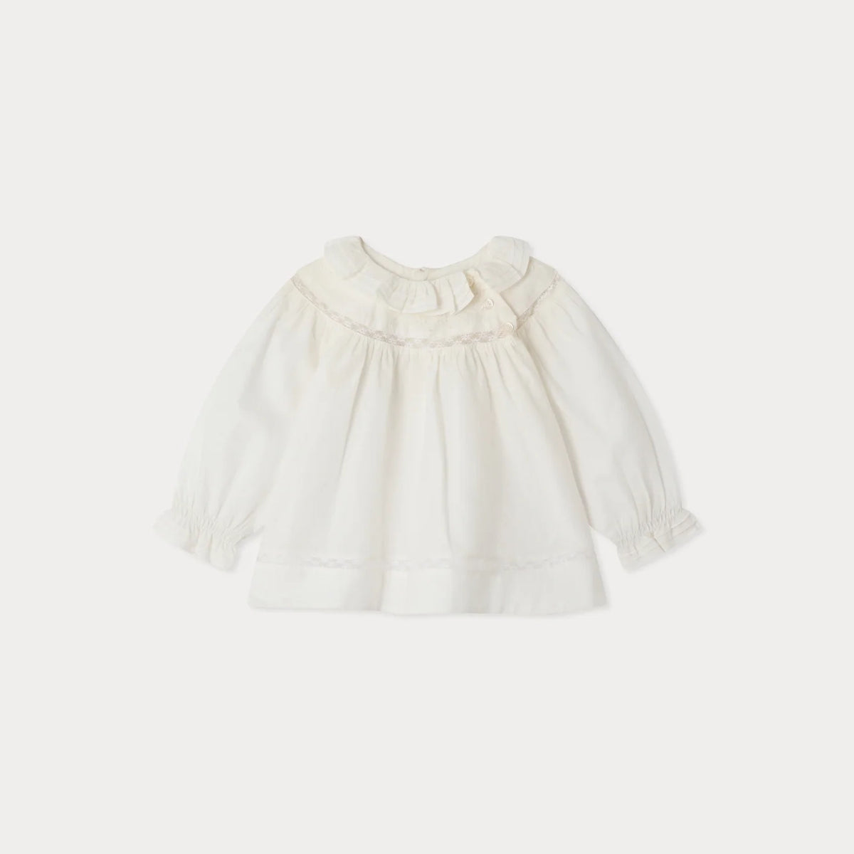 Baby Girls White Cotton Blouse