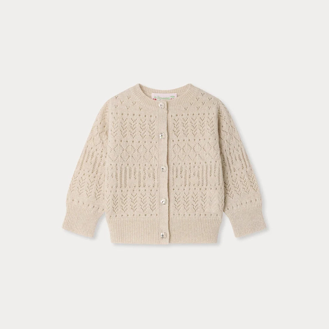 Baby Girls Beige Cashmere Cardigan