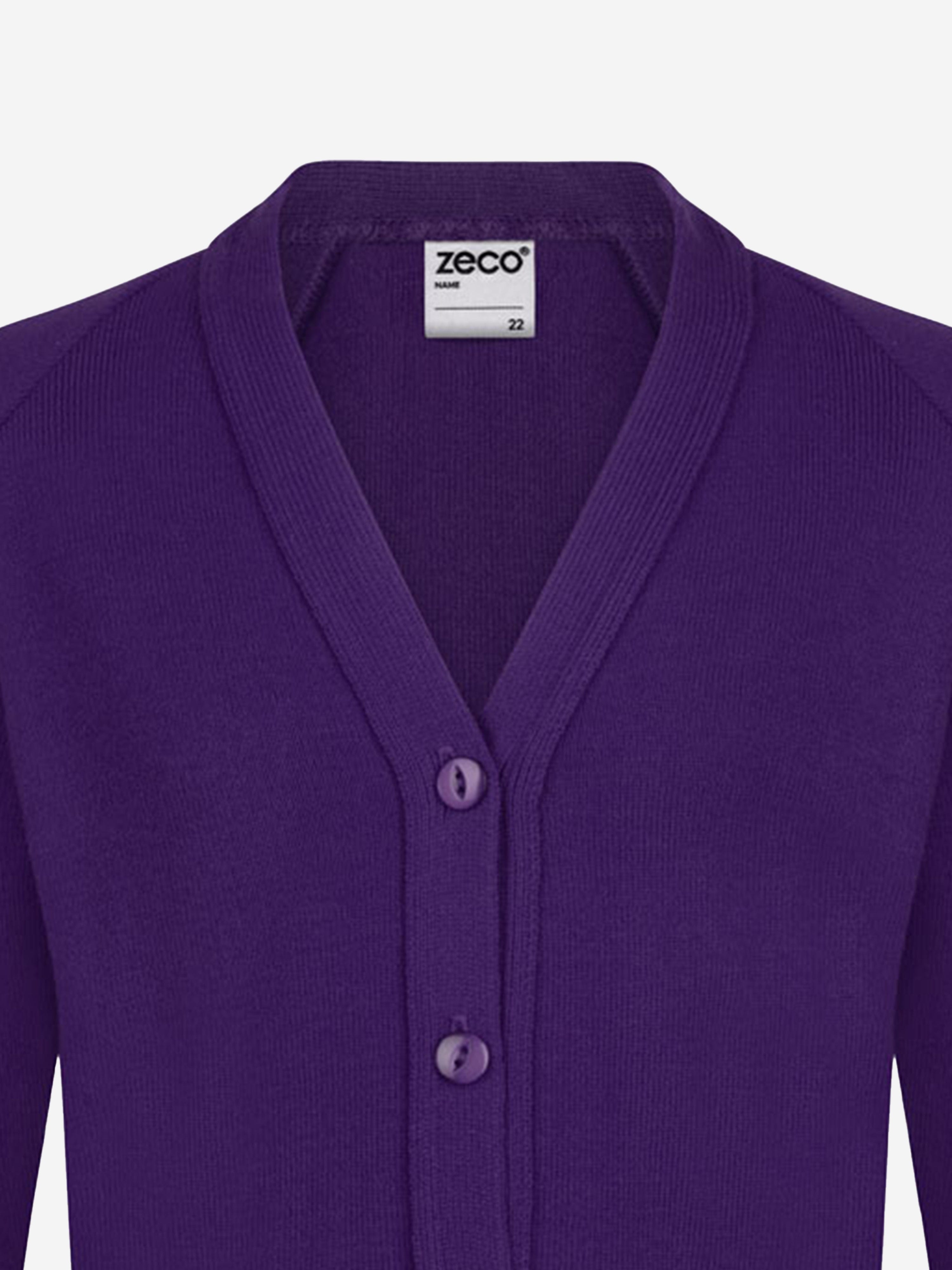 Zeco Kids School Knitted Cardigan in Purple