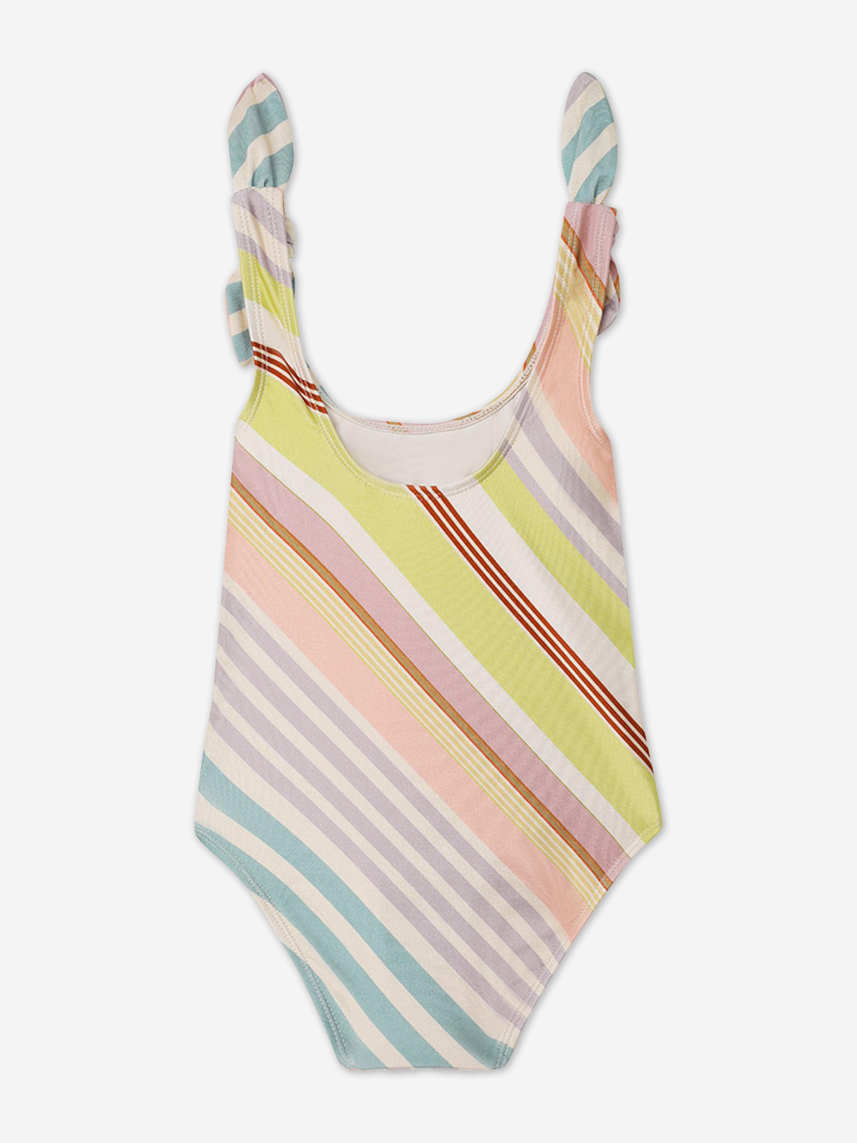 Girls Halliday Bow Shoulder Swimsuit in Multicolour