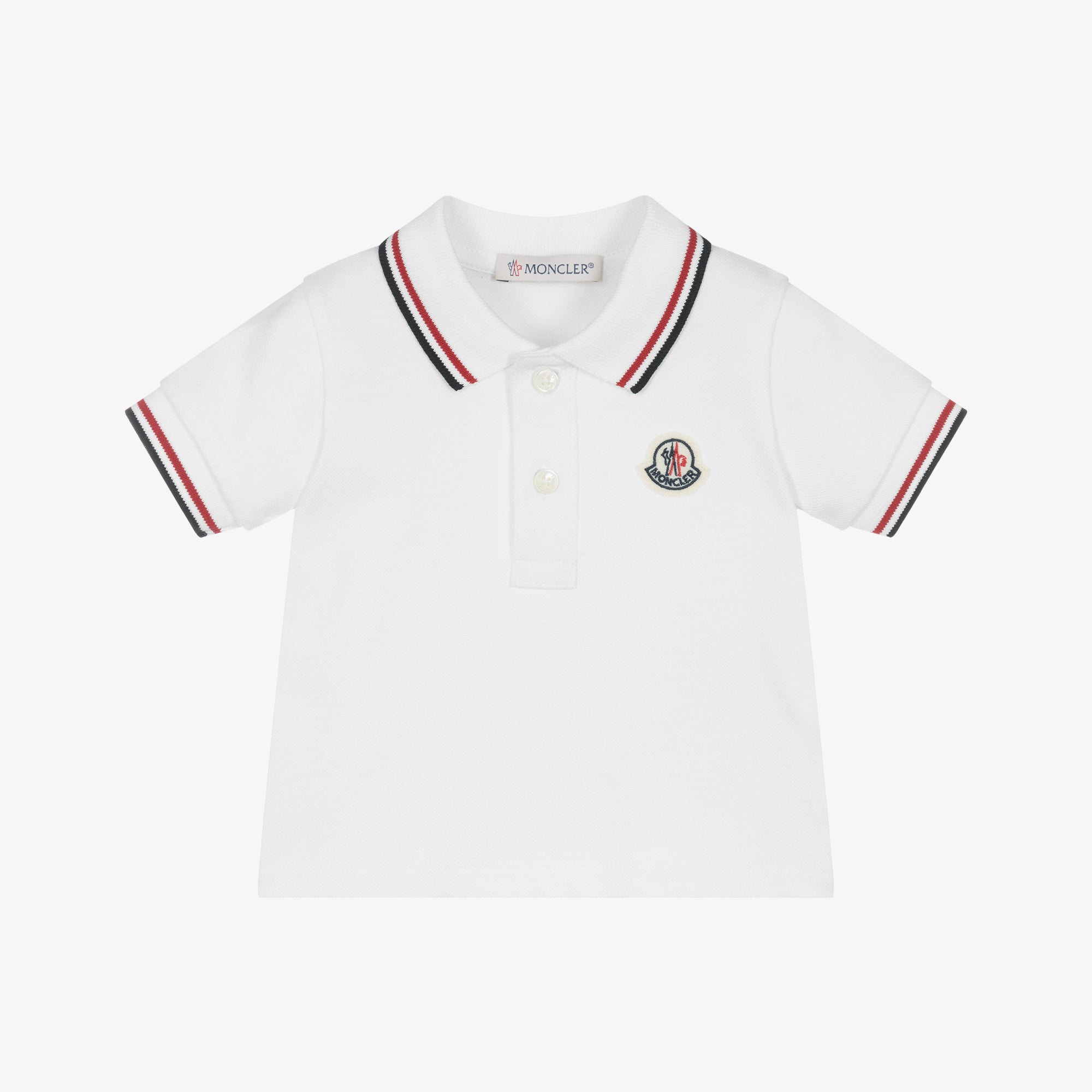 Baby Boys White Cotton Polo Shirt