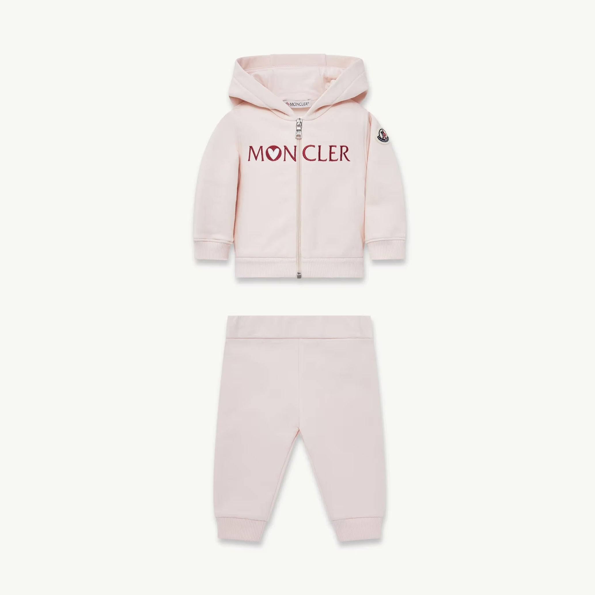 Baby Girls Light Pink Embroidered Logo Cotton Set