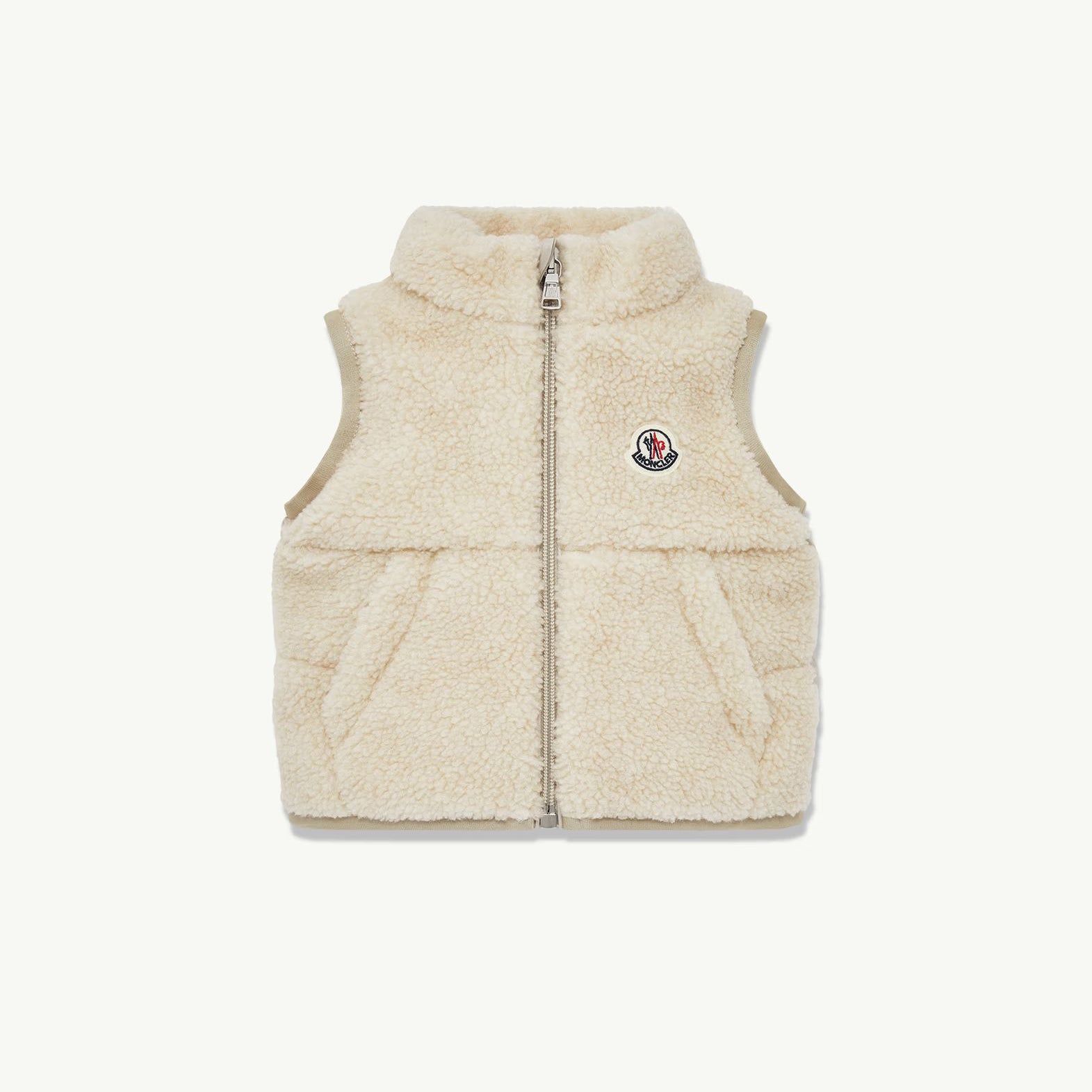 Baby Boys & Girls Beige Fleece"ERNST" Padded Down Gilet