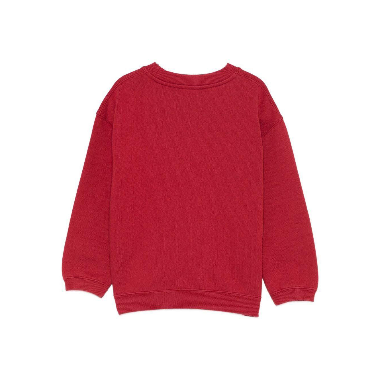 Girls Red Horse Embroidered Cotton Sweatshirt