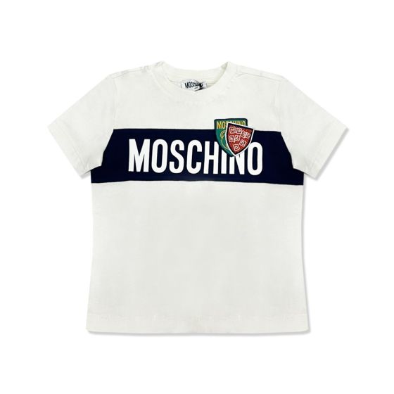 Boys & Girls White Logo Cotton T-Shirt