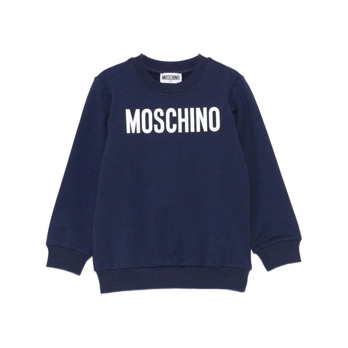 Boys & Girls Navy Logo Cotton Sweatshirt