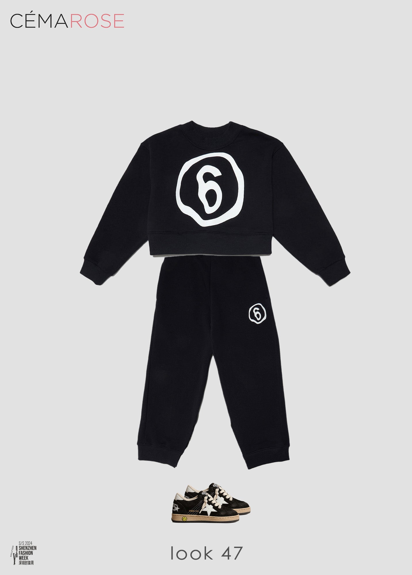 Boys & Girls Black Cotton Trousers