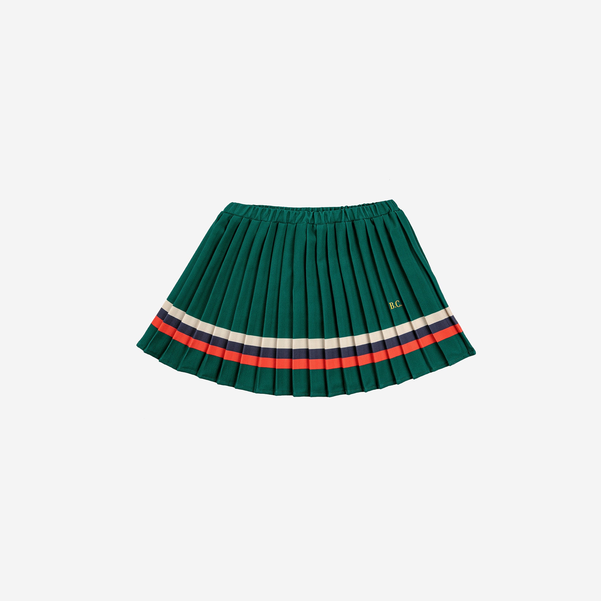 Girls Green Pleated Skirt
