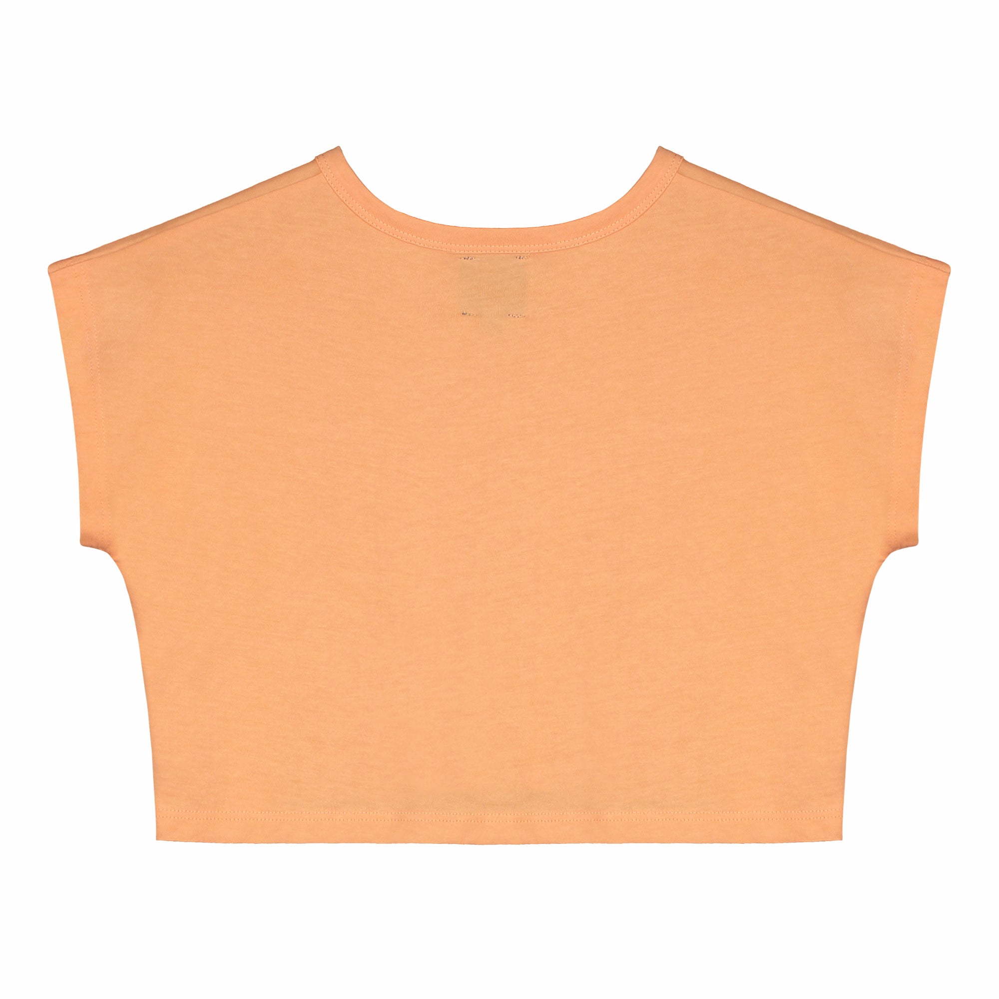 Girls Orange Logo Cotton T-Shirt