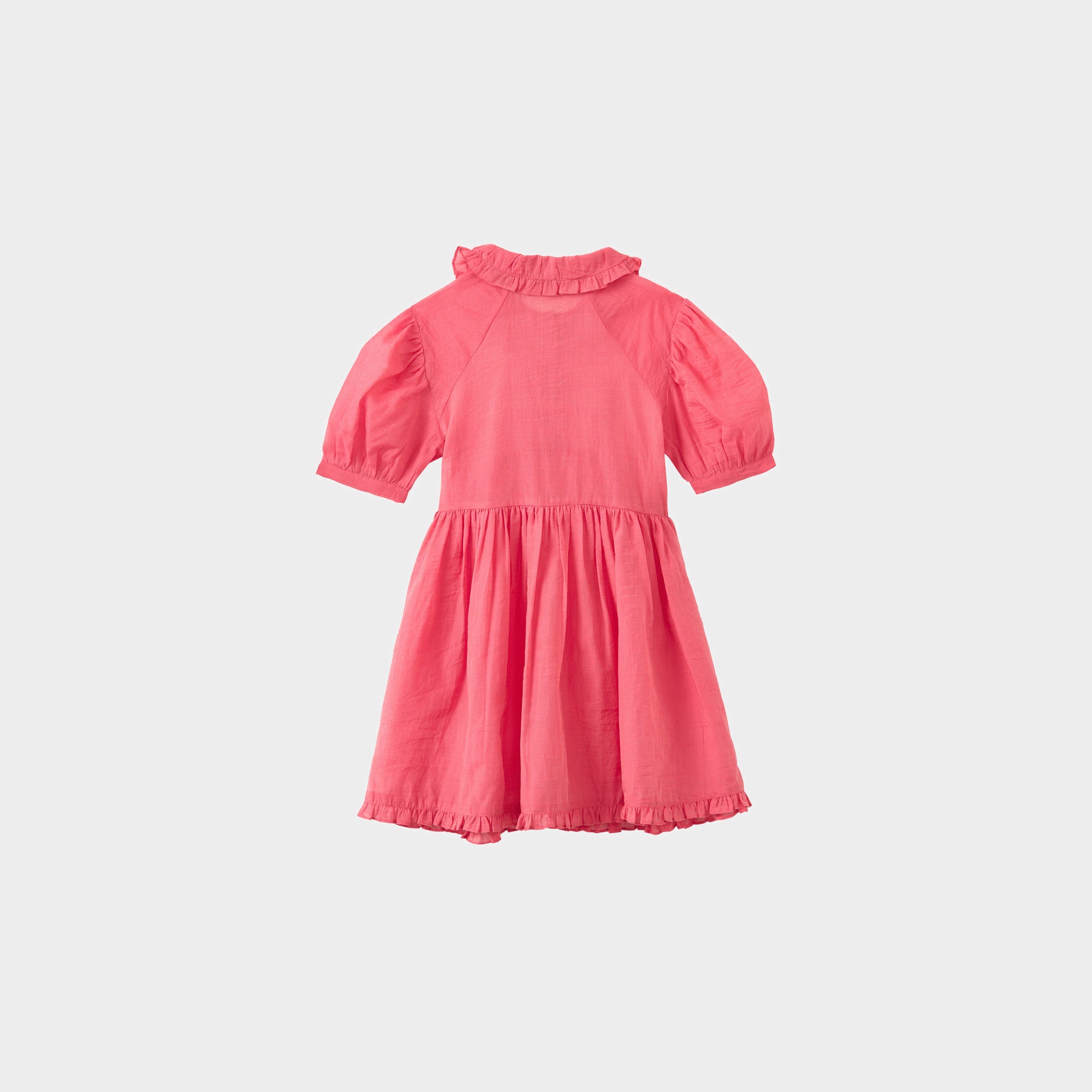 Girls Pink Silk Dress