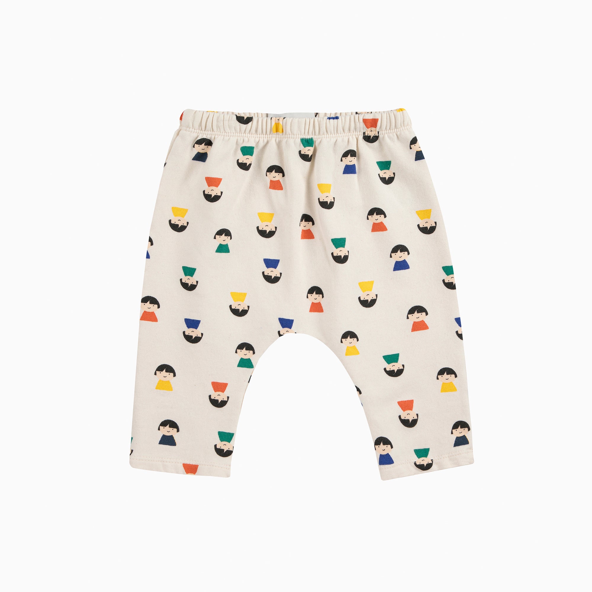 Baby Boys & Girls White Printed Cotton Trousers