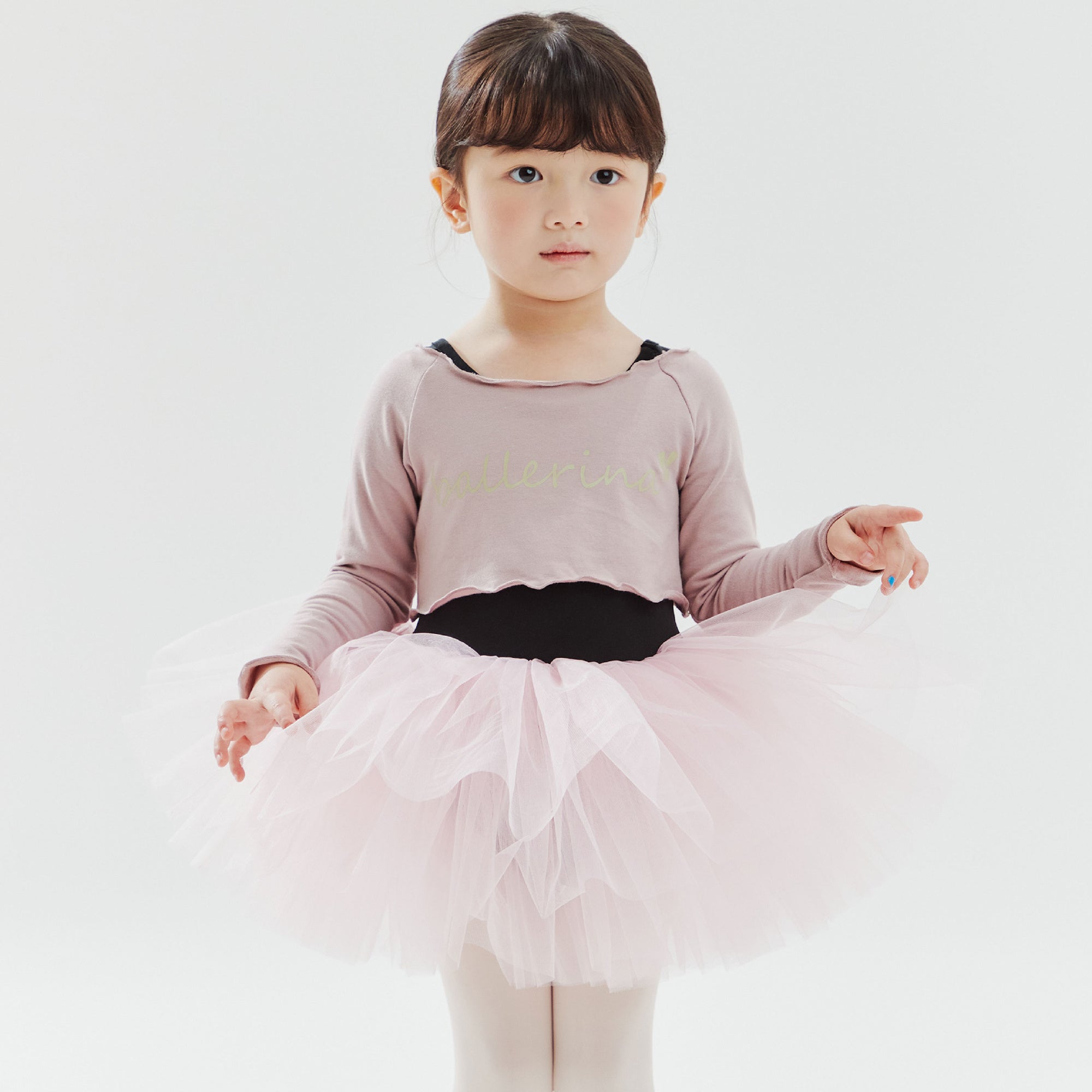 Girls Pink Ballet Crop T-Shirt