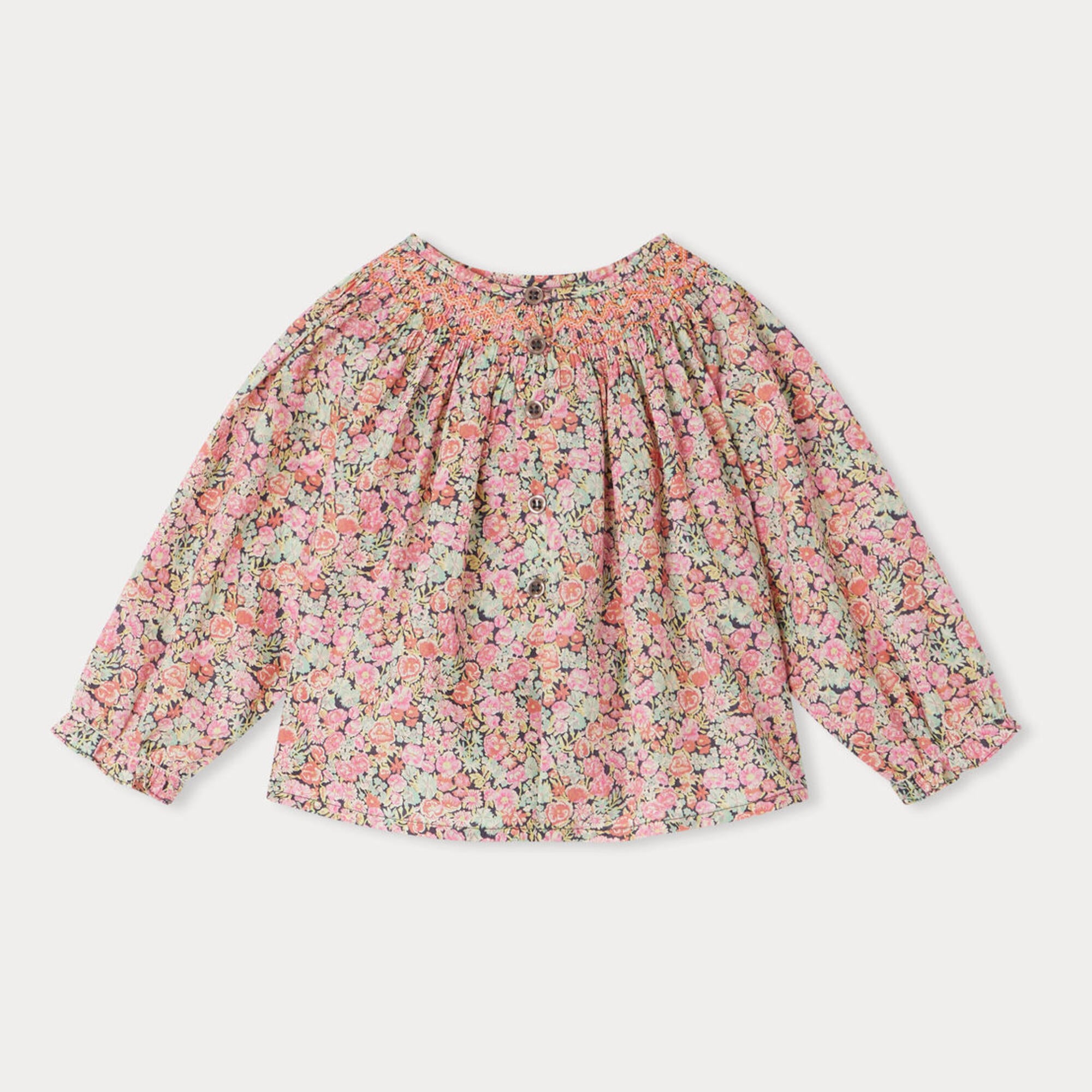 Baby Girls Pink Floral Cotton Top