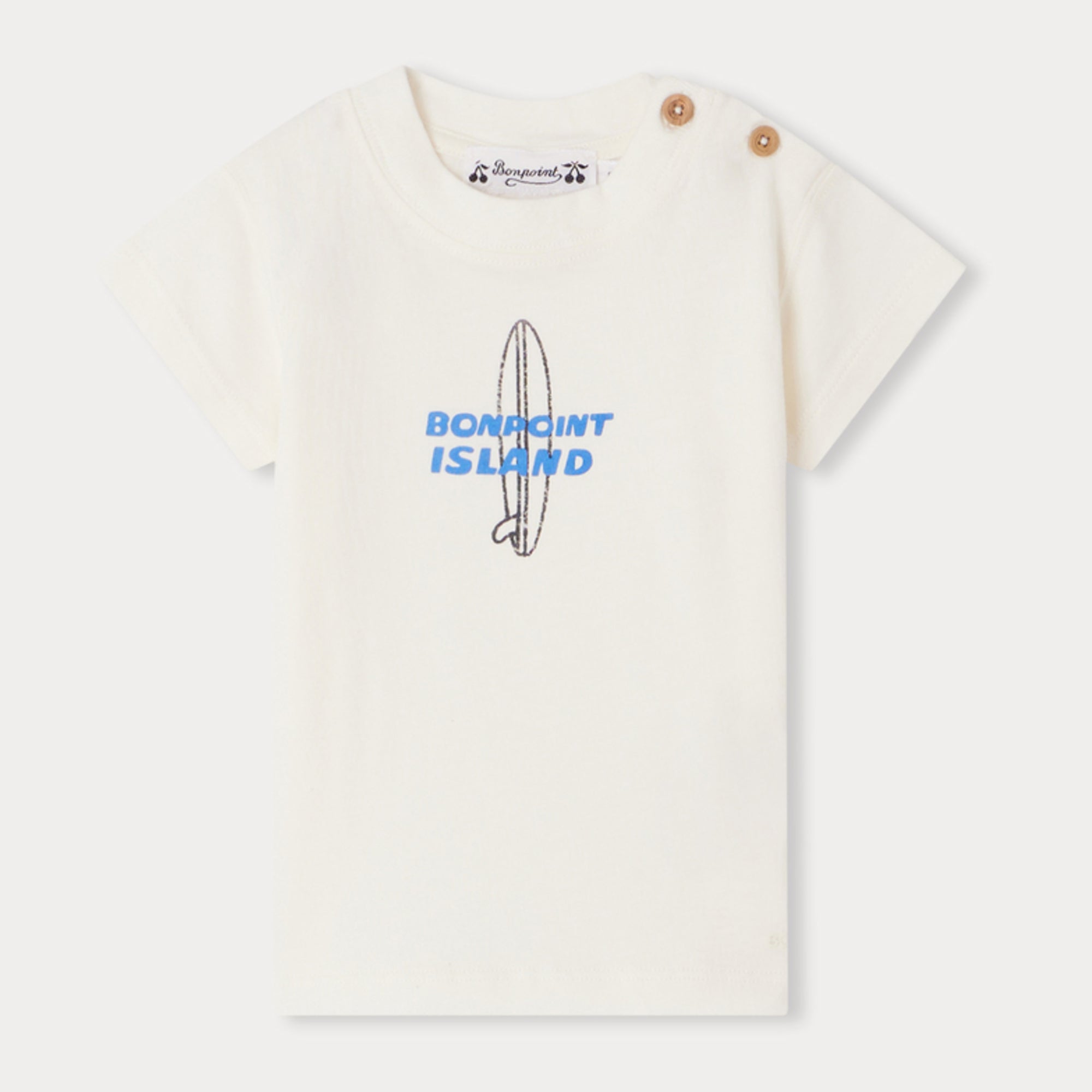 Baby Boys & Girls White Logo Cotton T-Shirt
