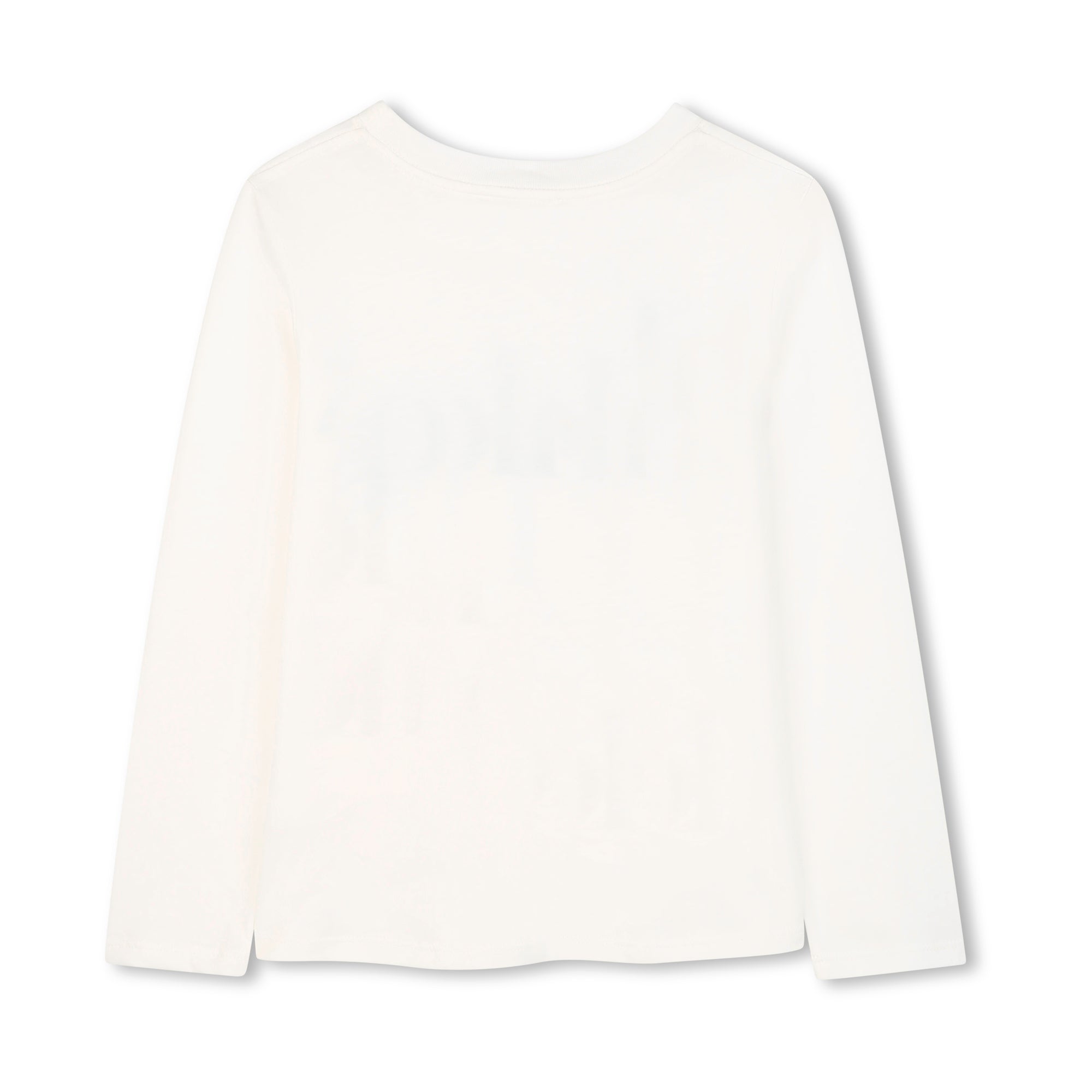 Girls White Logo Cotton T-Shirt