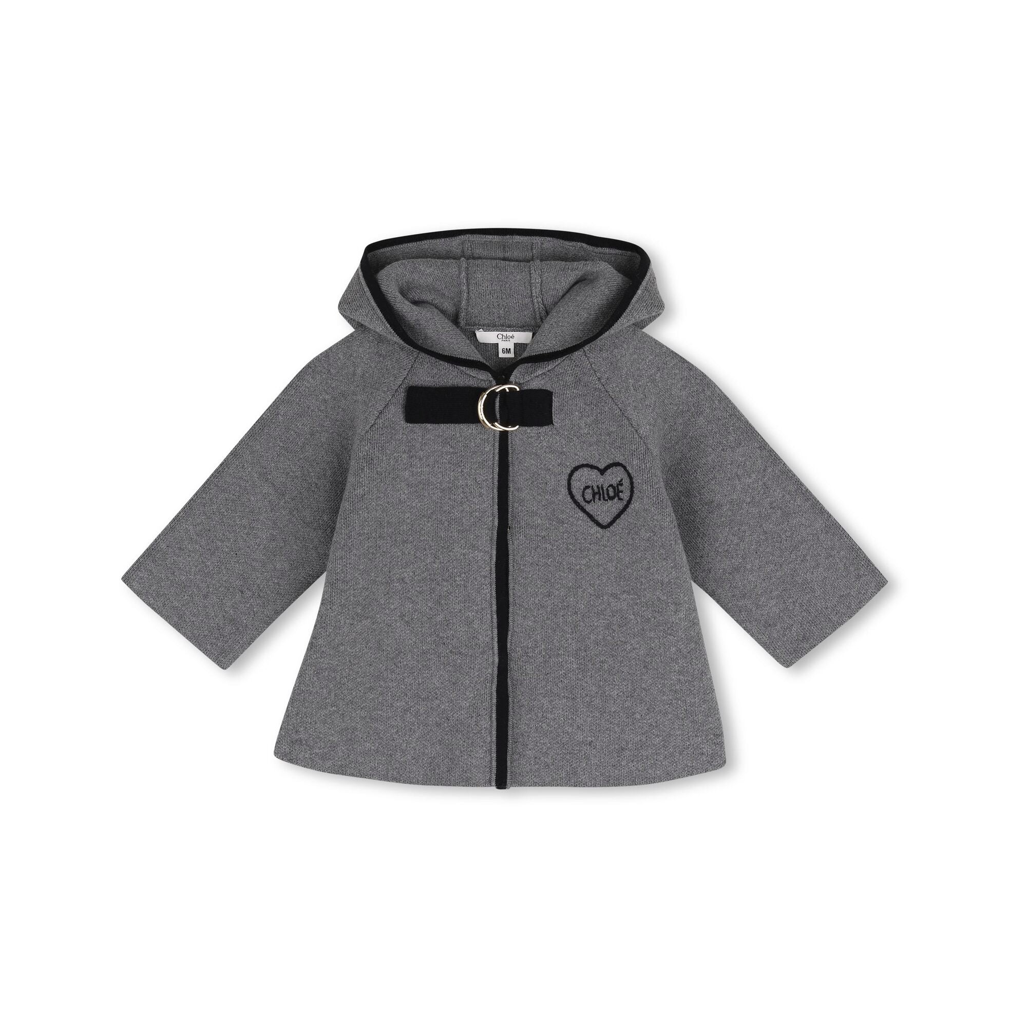 Baby Girls Grey Hooded Cape