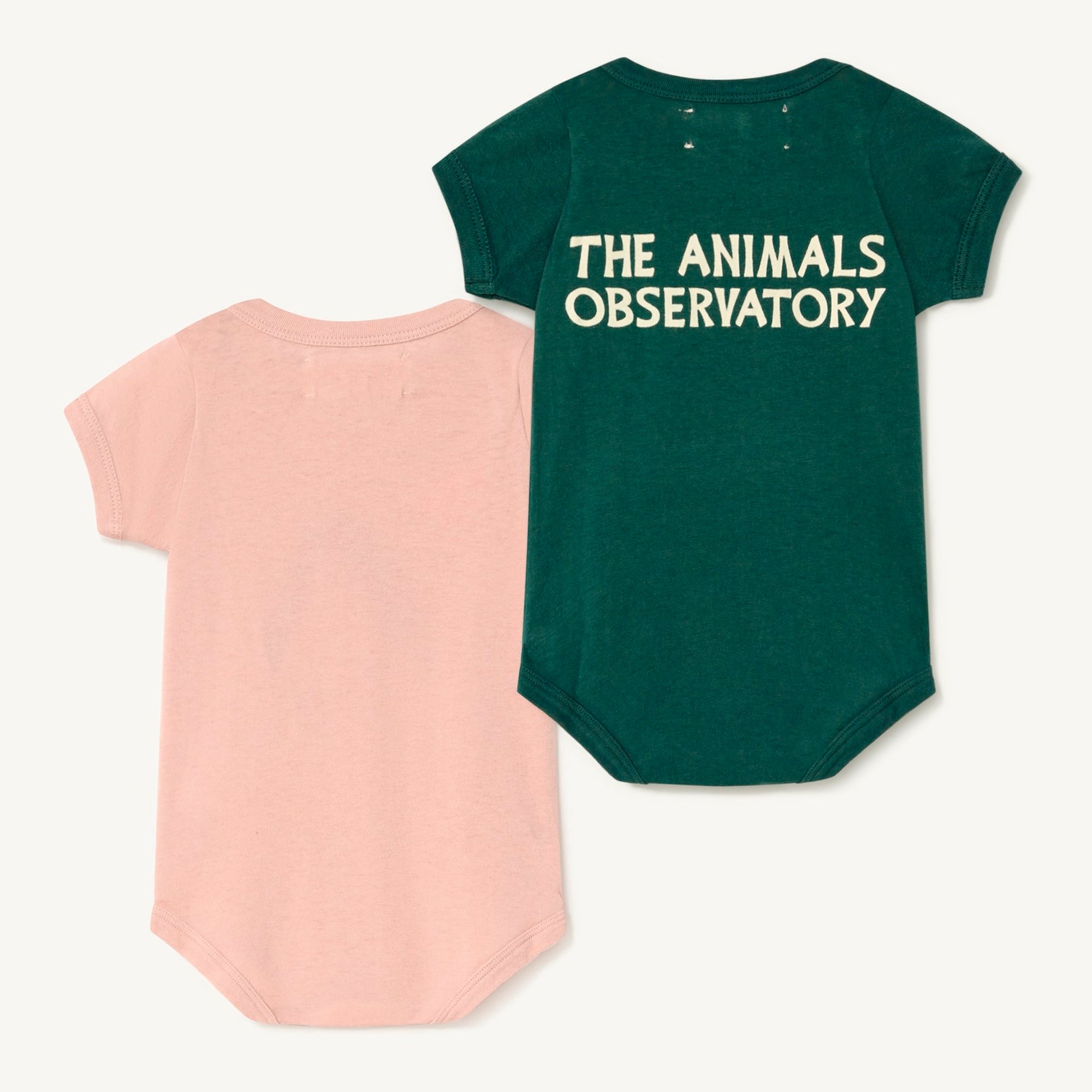 Baby Boys & Girls Pink Printed Cotton Babysuit Set