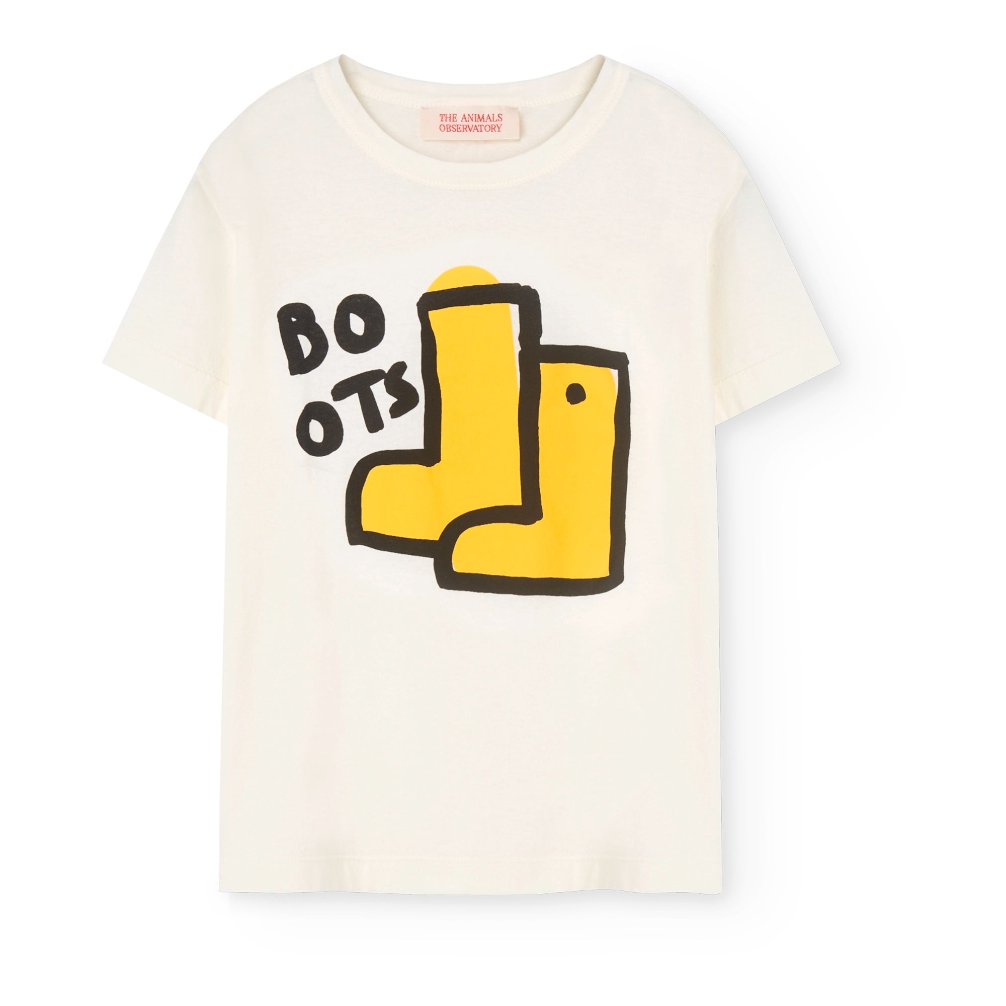 Boys & Girls White Printed Cotton T-Shirt