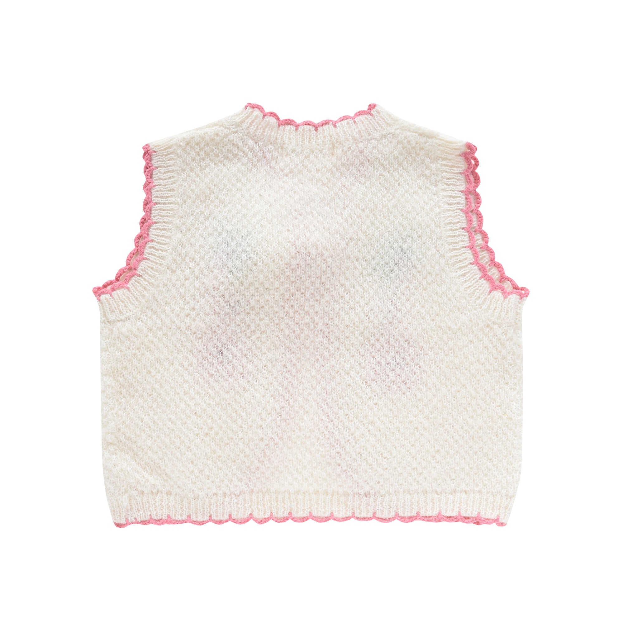Girls White Embroidered Gilet