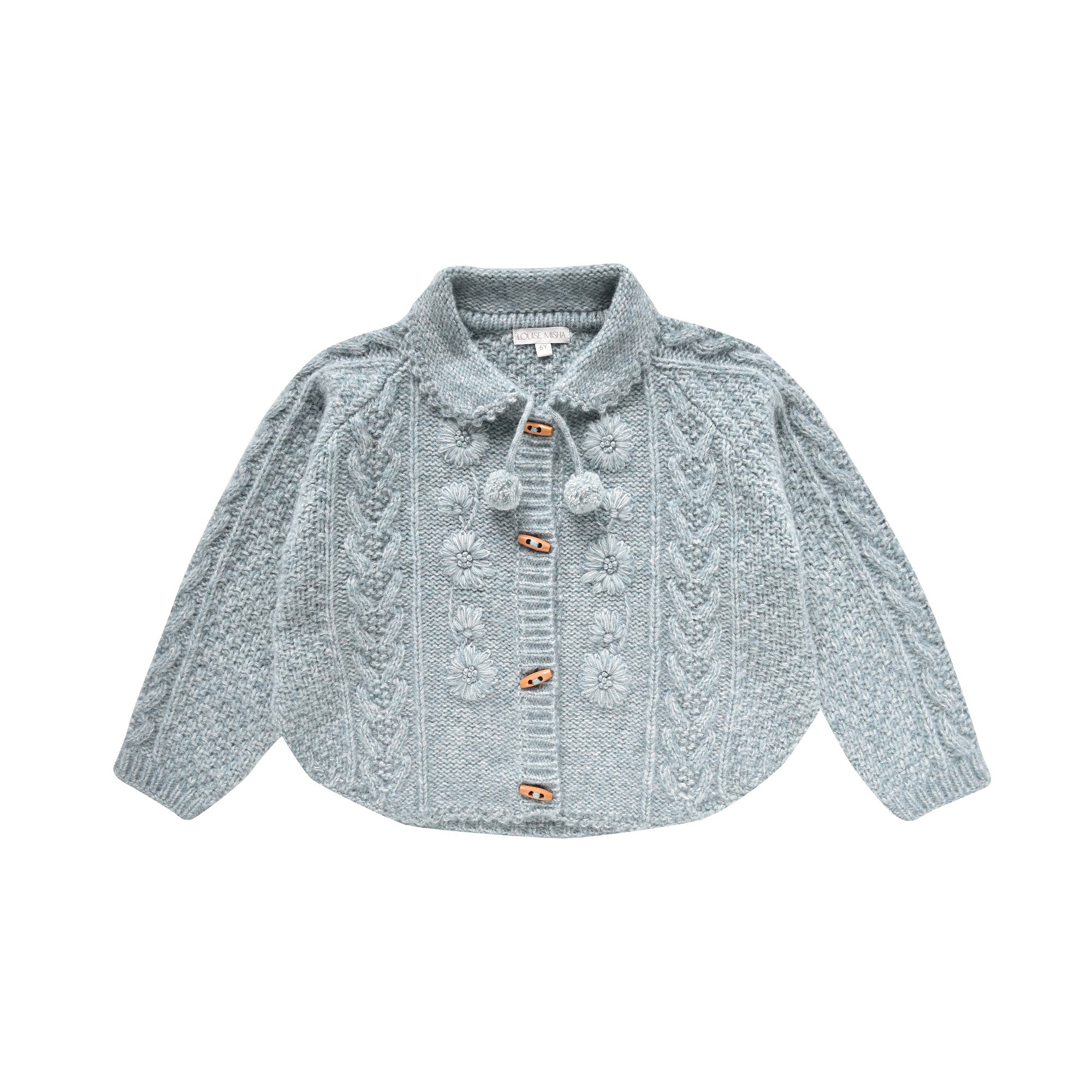 Girls Blue Wool Cardigan