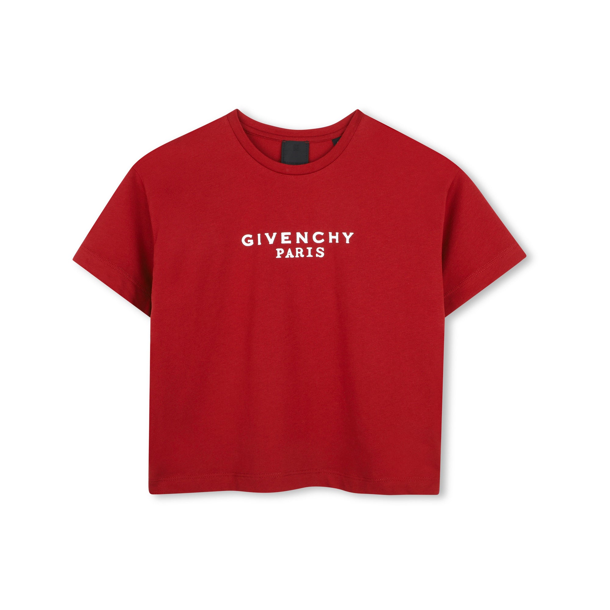 Girls Red Logo Cotton T-Shirt