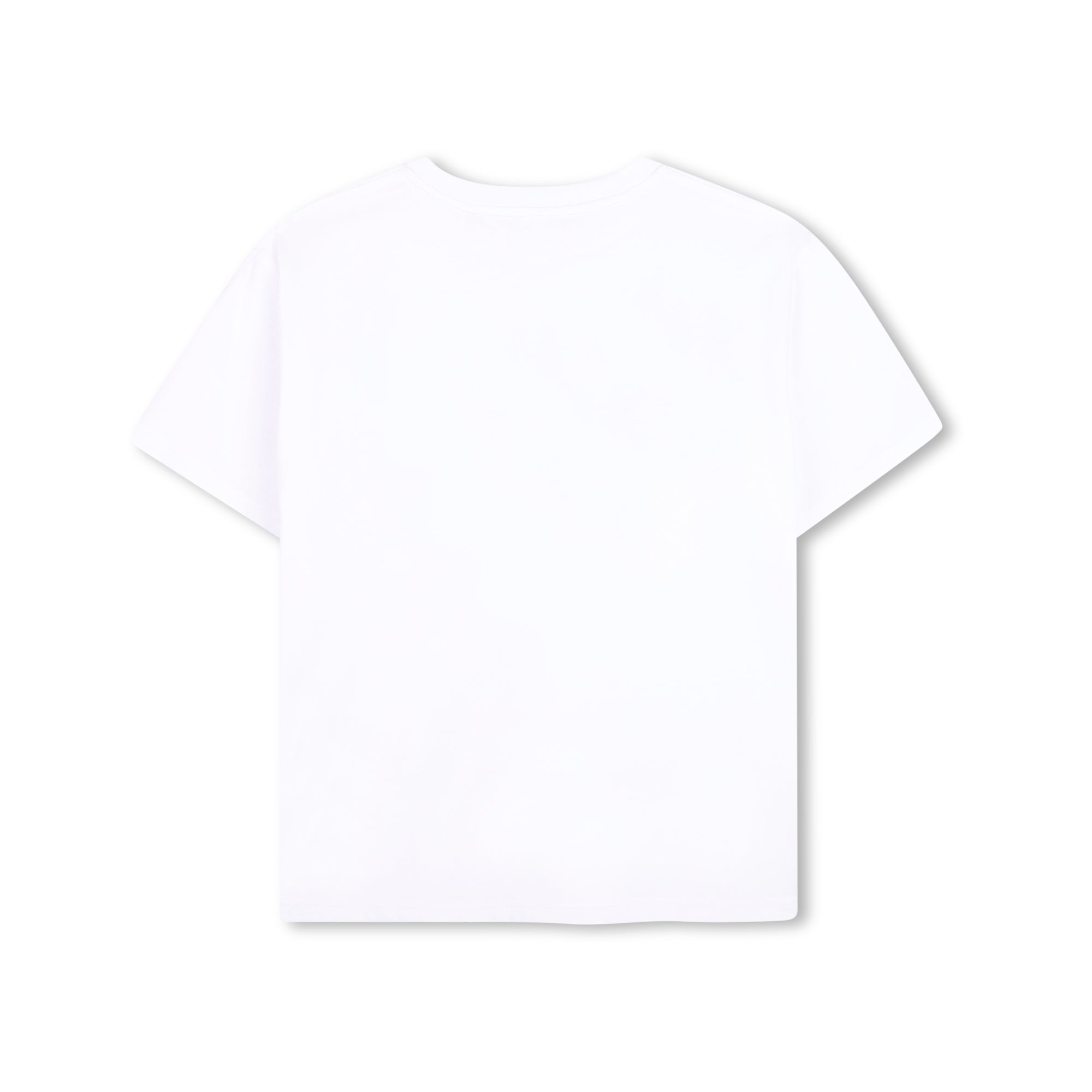 Boys White Logo Cotton T-Shirt