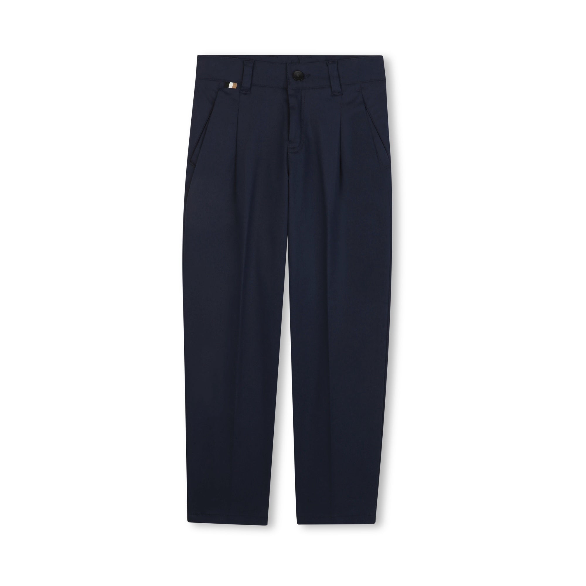 Boys Blue Cotton Trousers