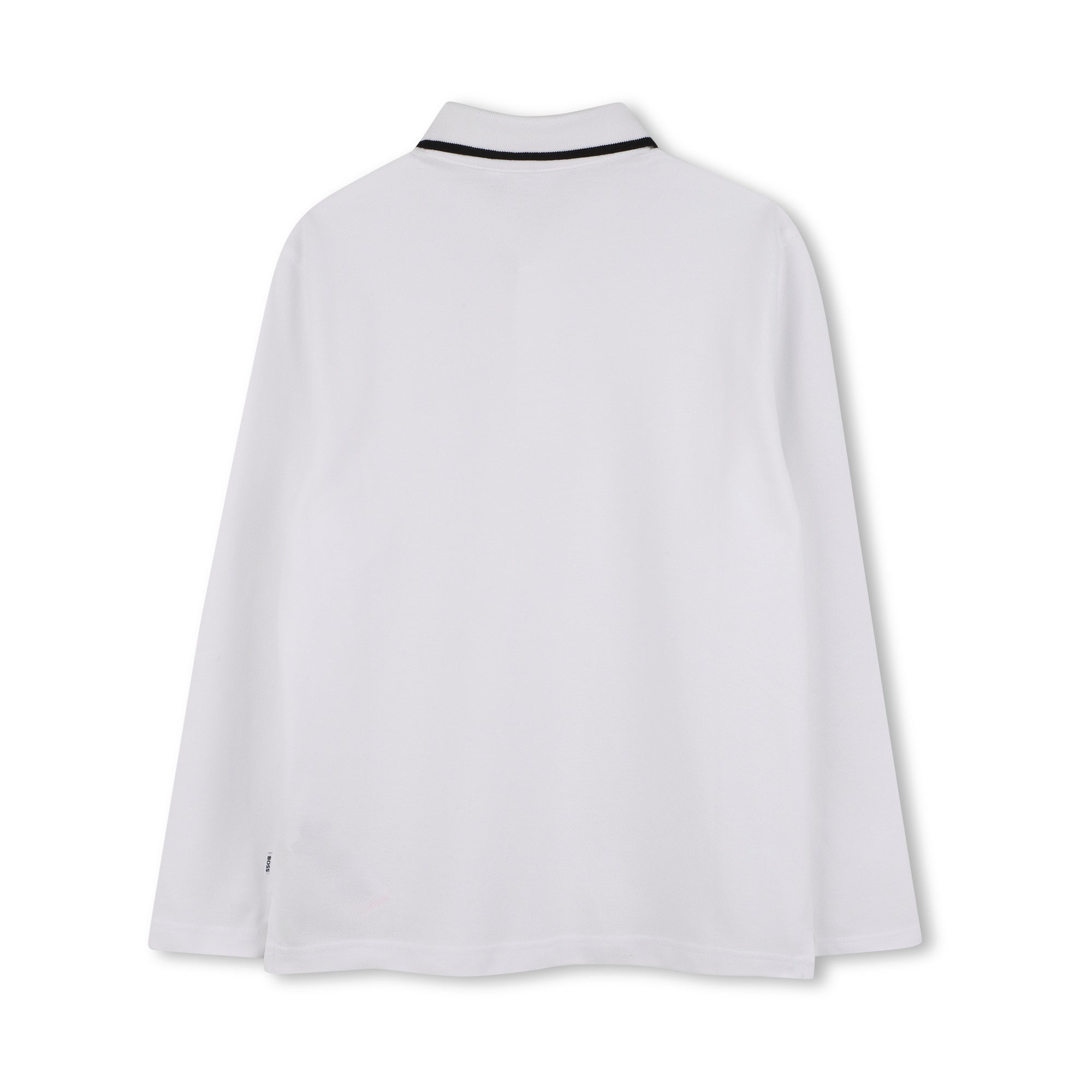 Boys White Logo Cotton Polo Shirt