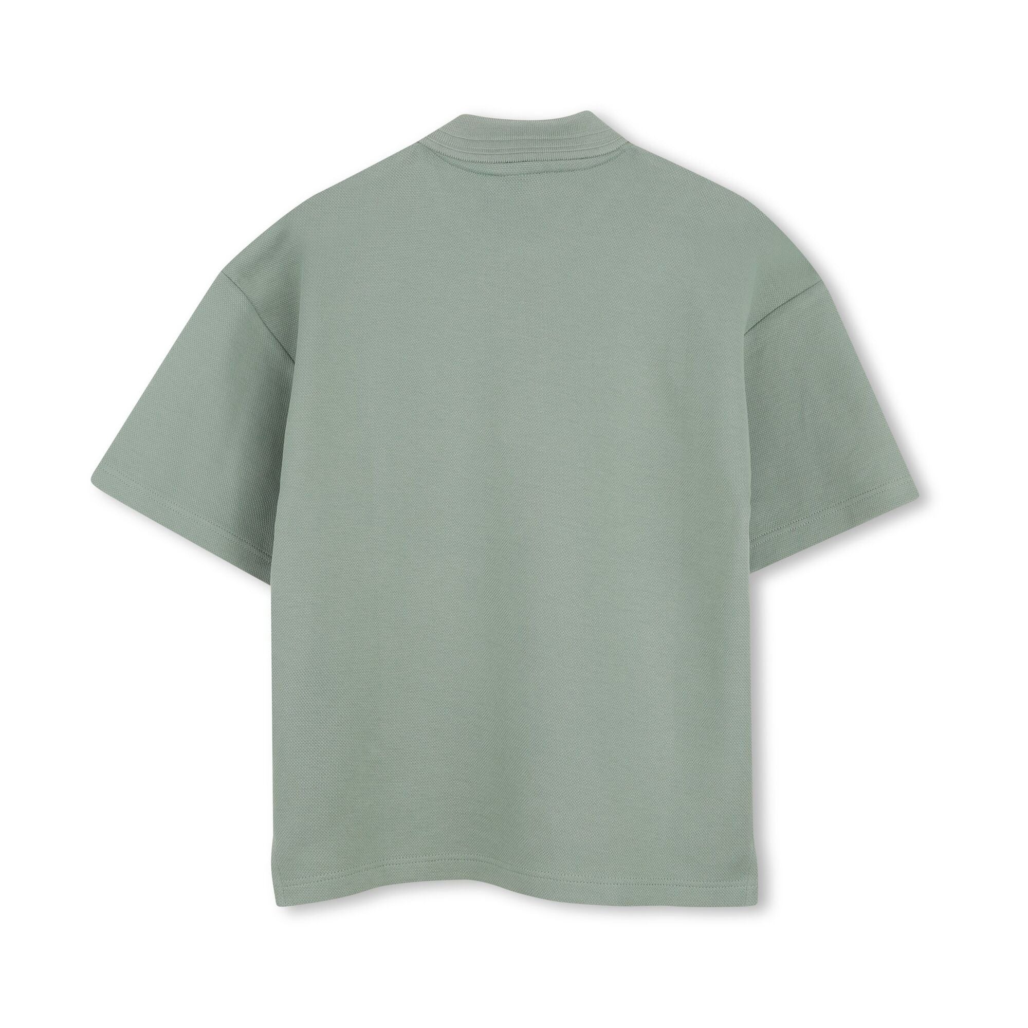Boys Green Logo Cotton Polo Shirt