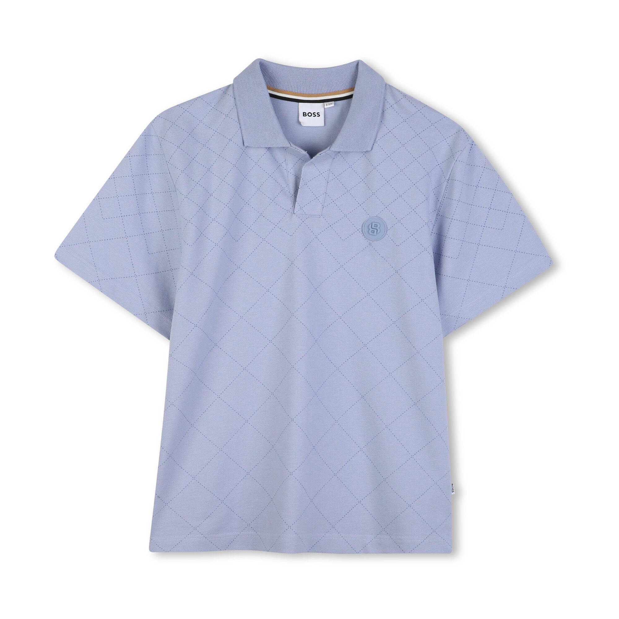 Boys Light Blue Cotton Polo Shirt