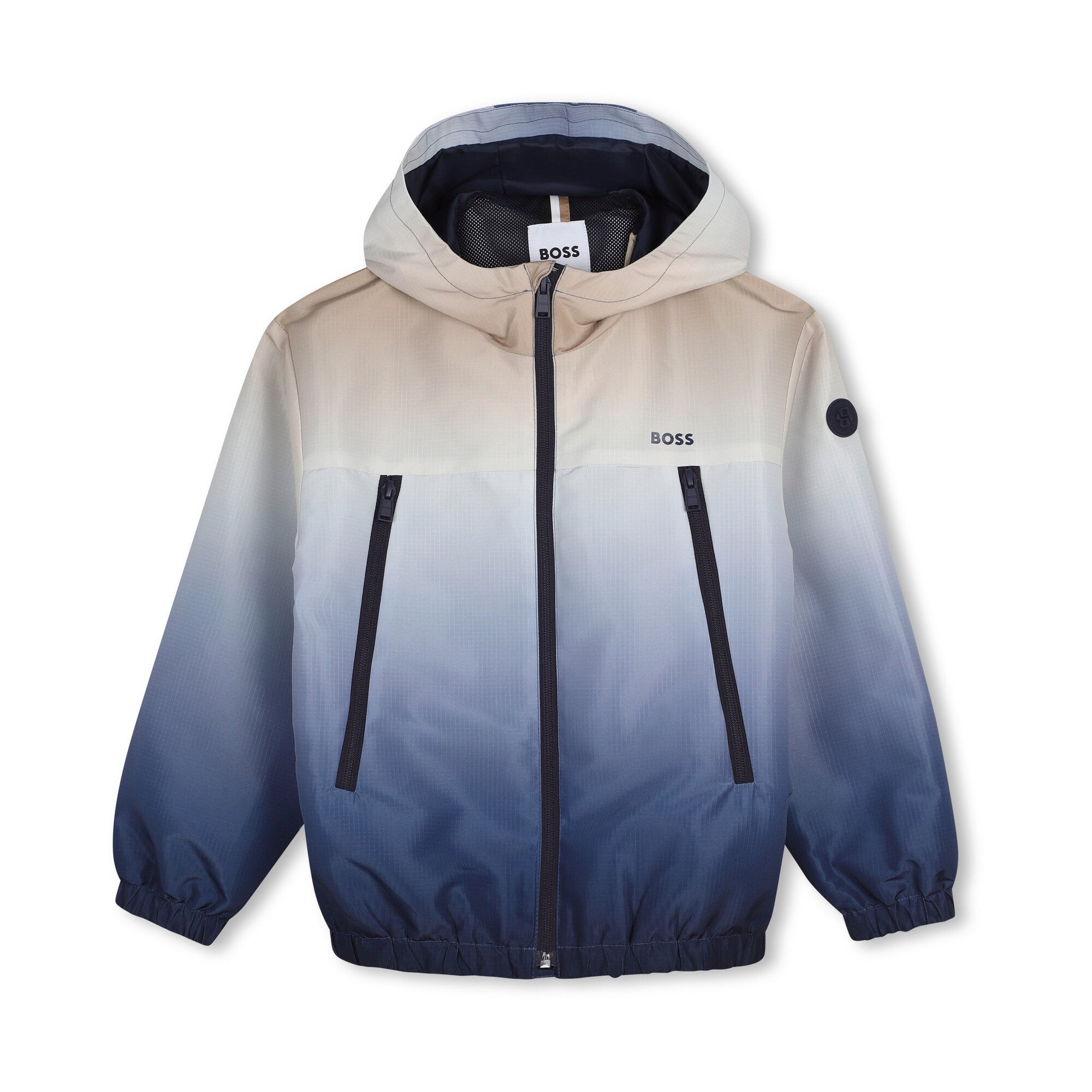 Boys Blue Hooded Zip-Up Jacket