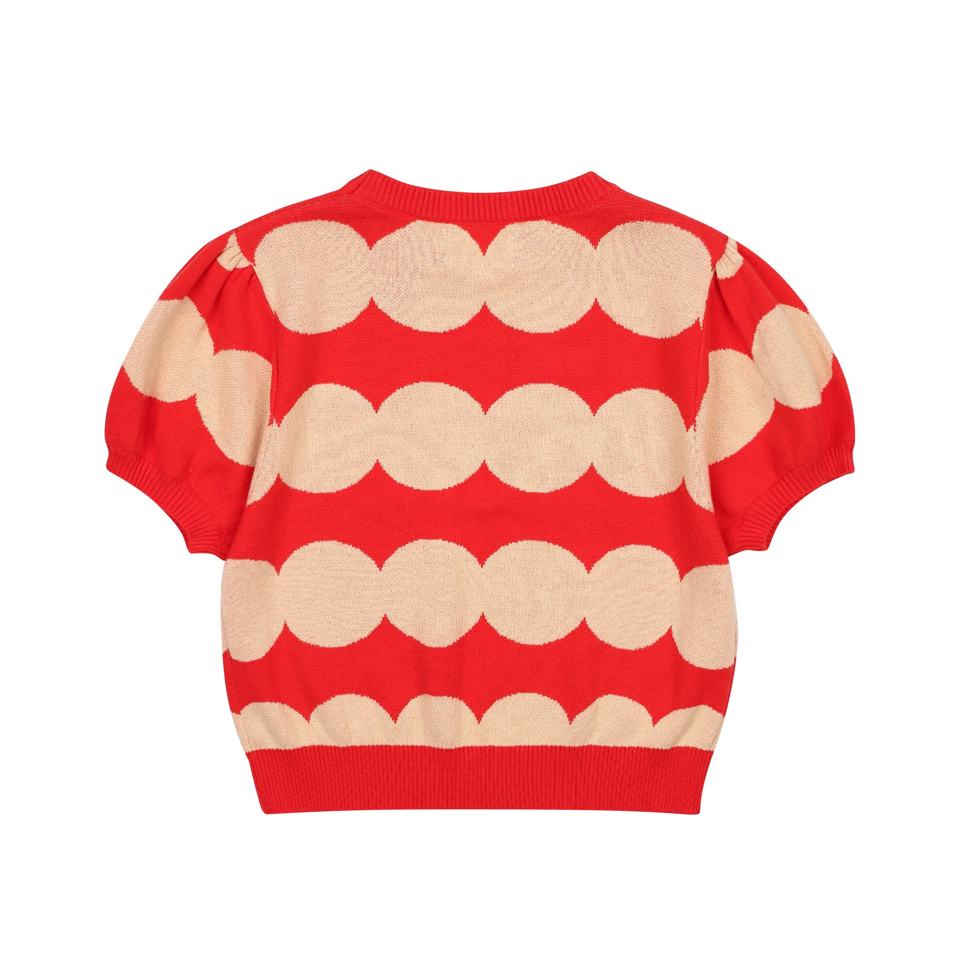 Girls Red Dots Knit T-Shirt