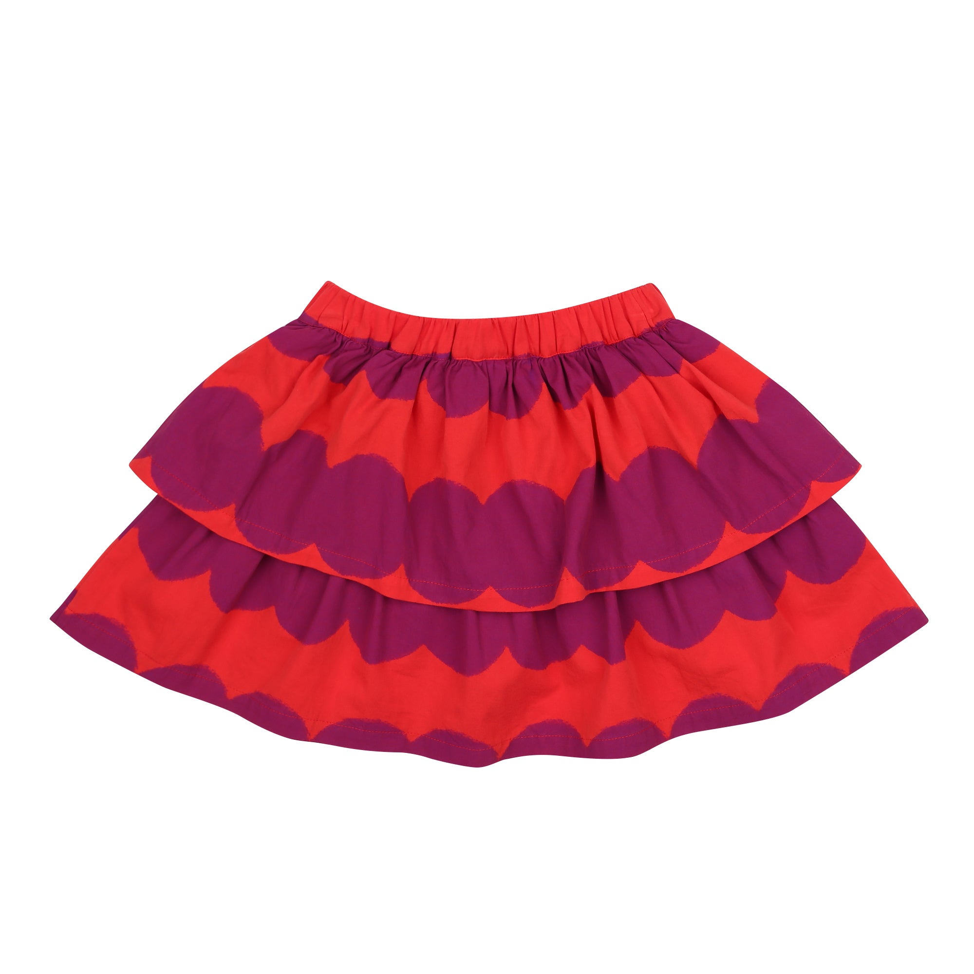 Girls Purple Dots Cotton Skirt