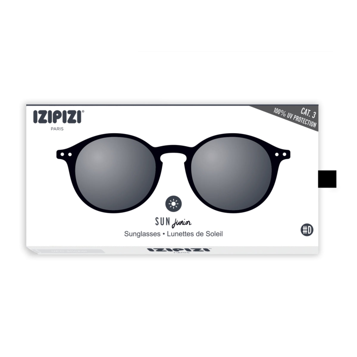 Lunettes de soleil noires "SUN #D" pour garçons et filles (5-10 ans)
