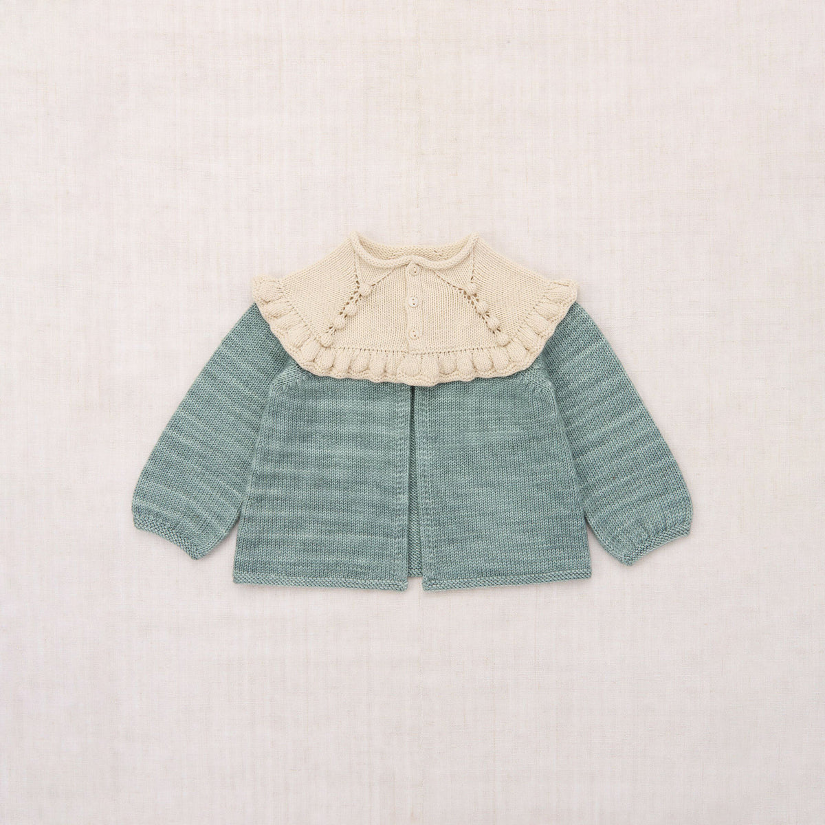 Girls Mint Green Wool Cardigan