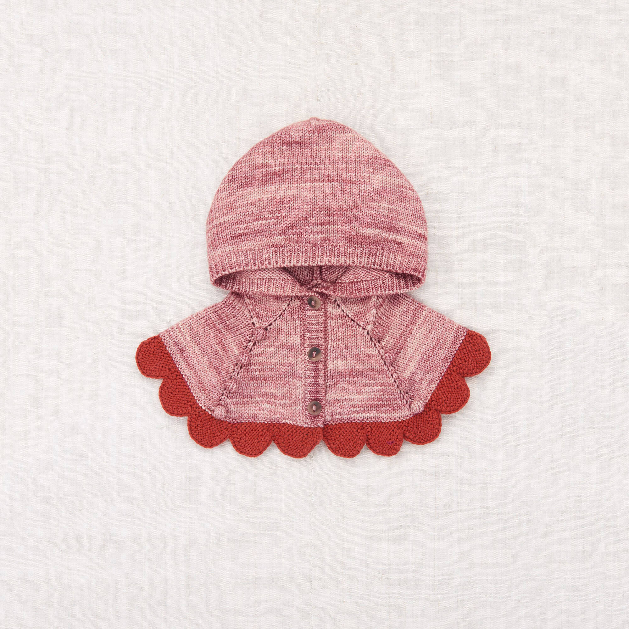 Boys & Girls Pink Wool Cape Hat