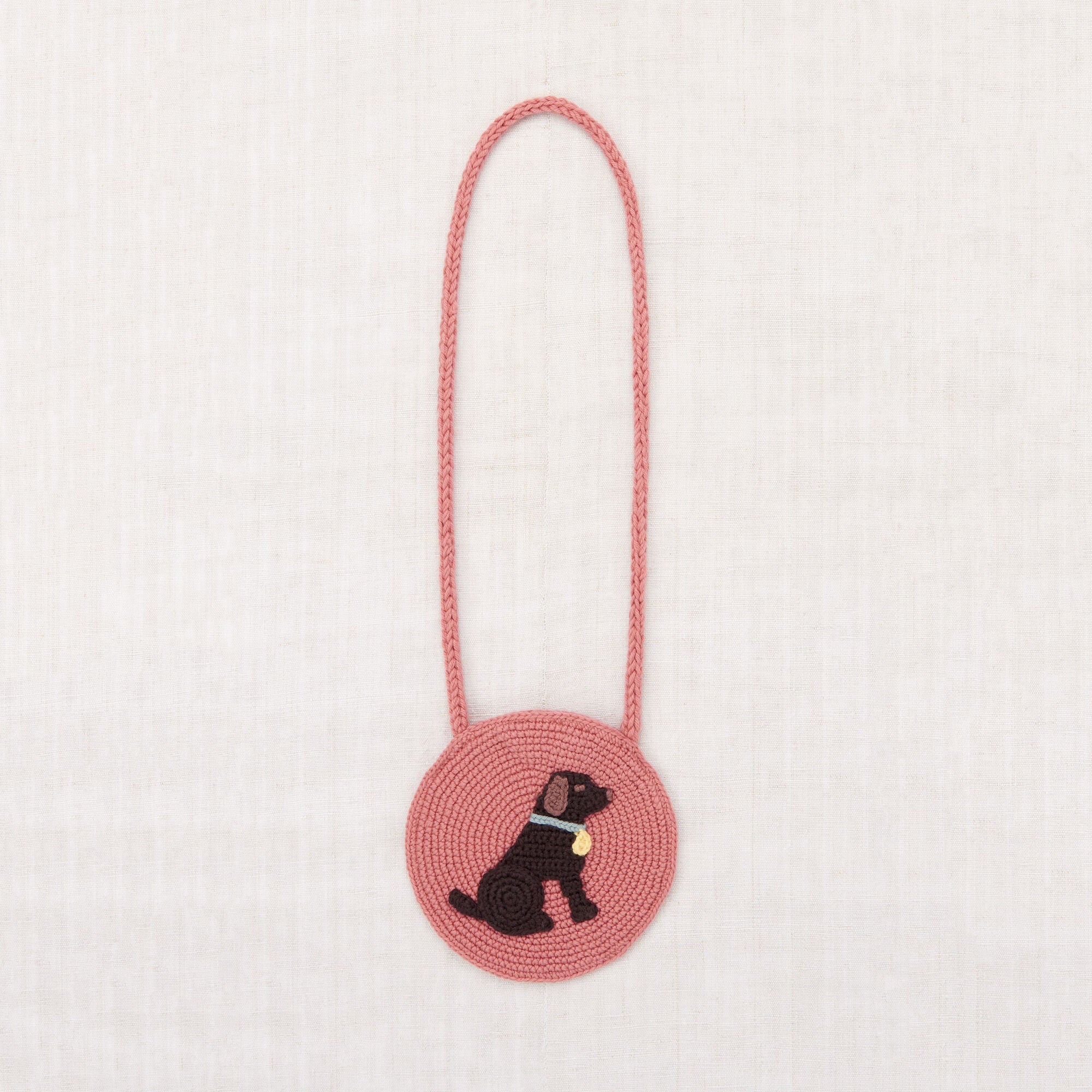 Boys & Girls Pink Puppy Wool Knit Bag